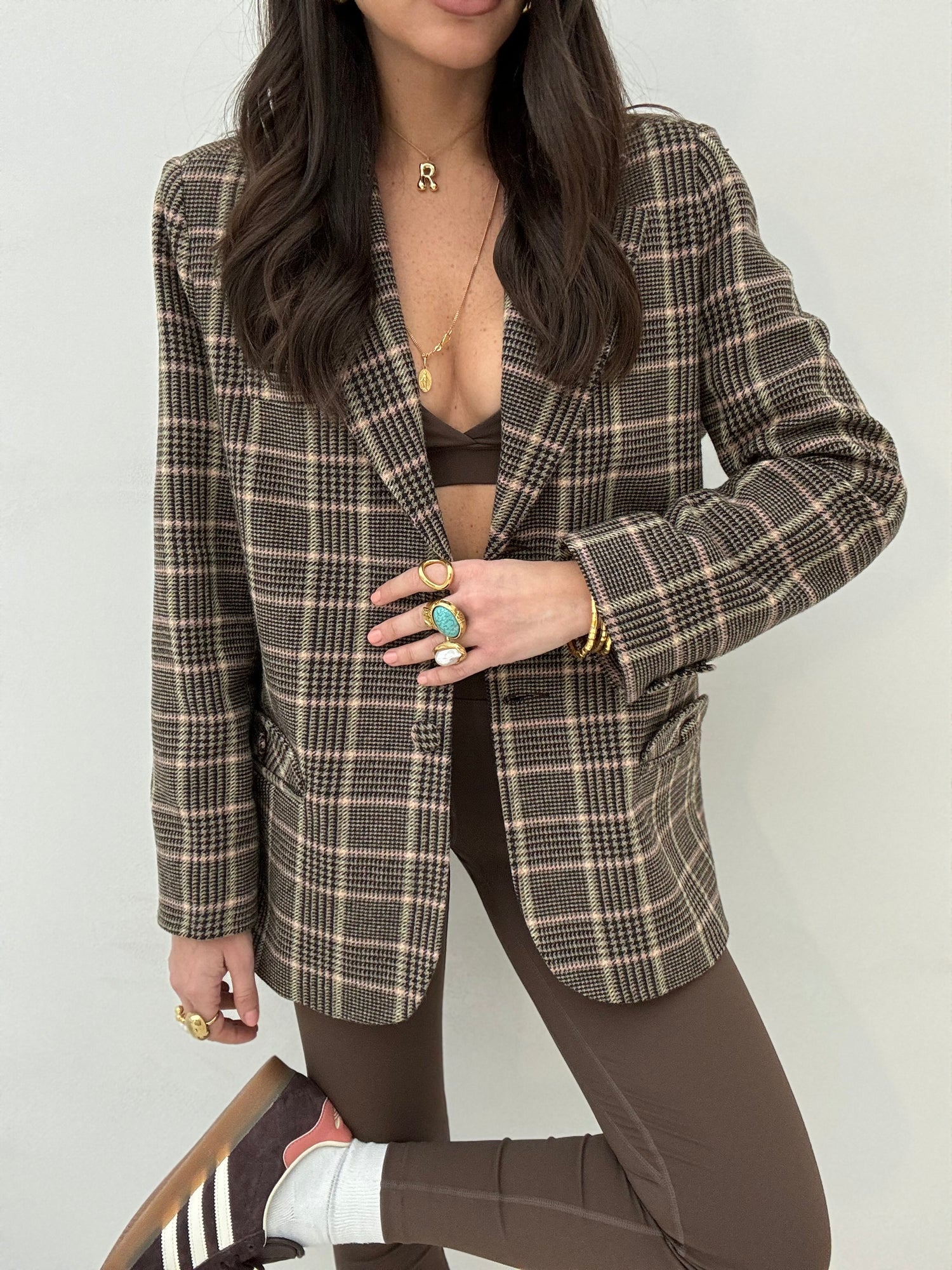 Blazer ‘20%LANA 3&amp;33 COLLECTION’ Rosa e Cacao