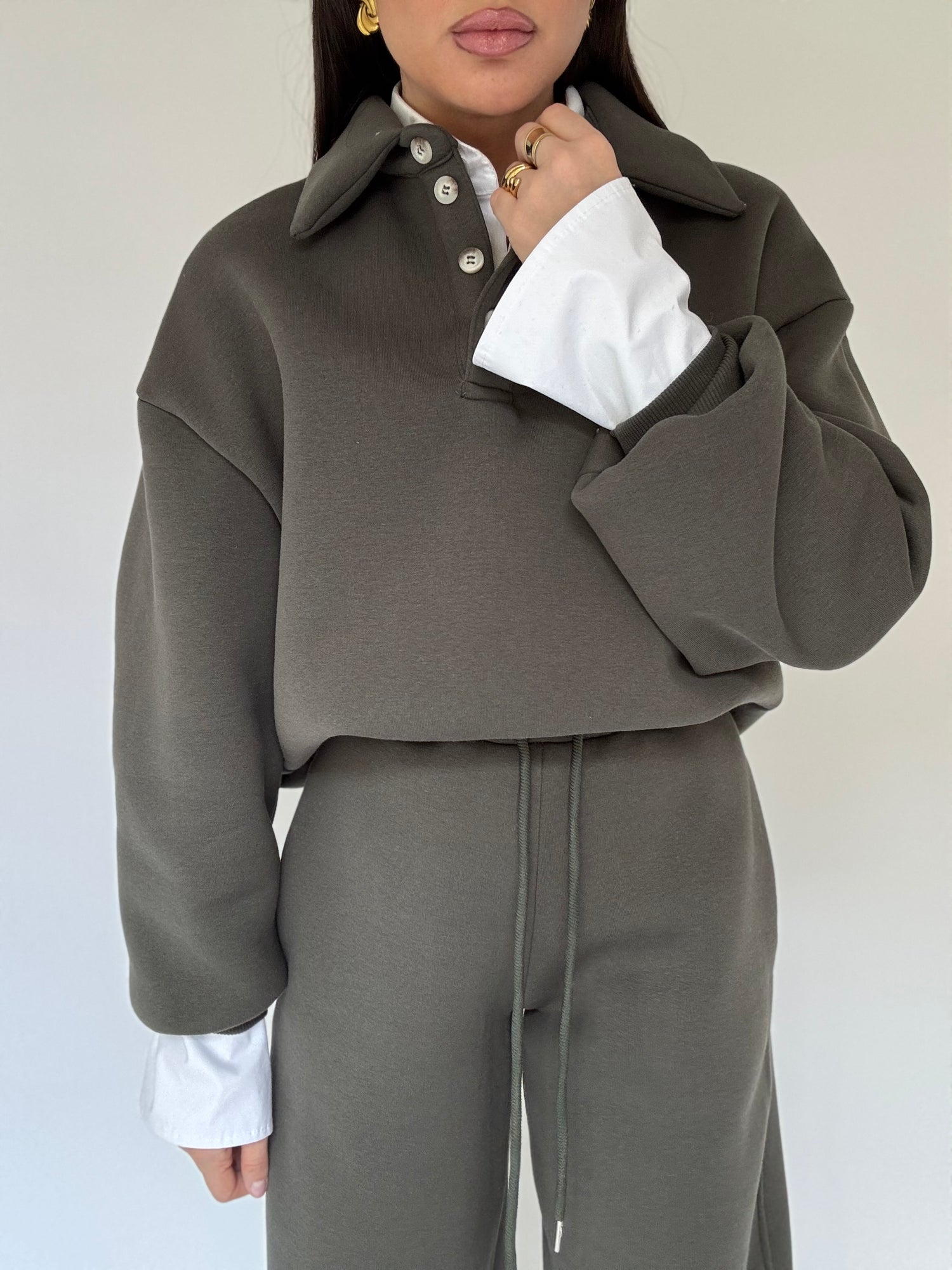 Felpa/Polo ‘PILE INTERNO’ Verde Militare