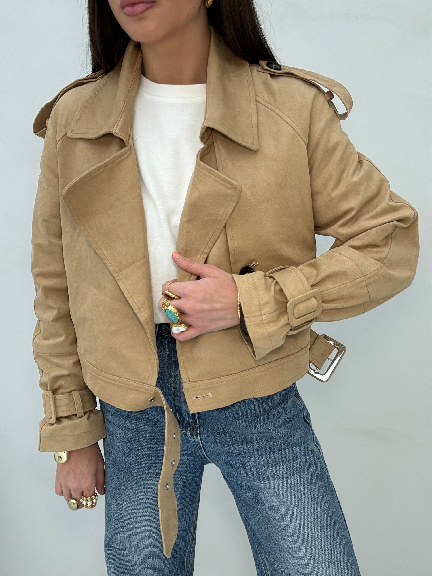 Trench crop in ‘CAMOSCIO’ Camel