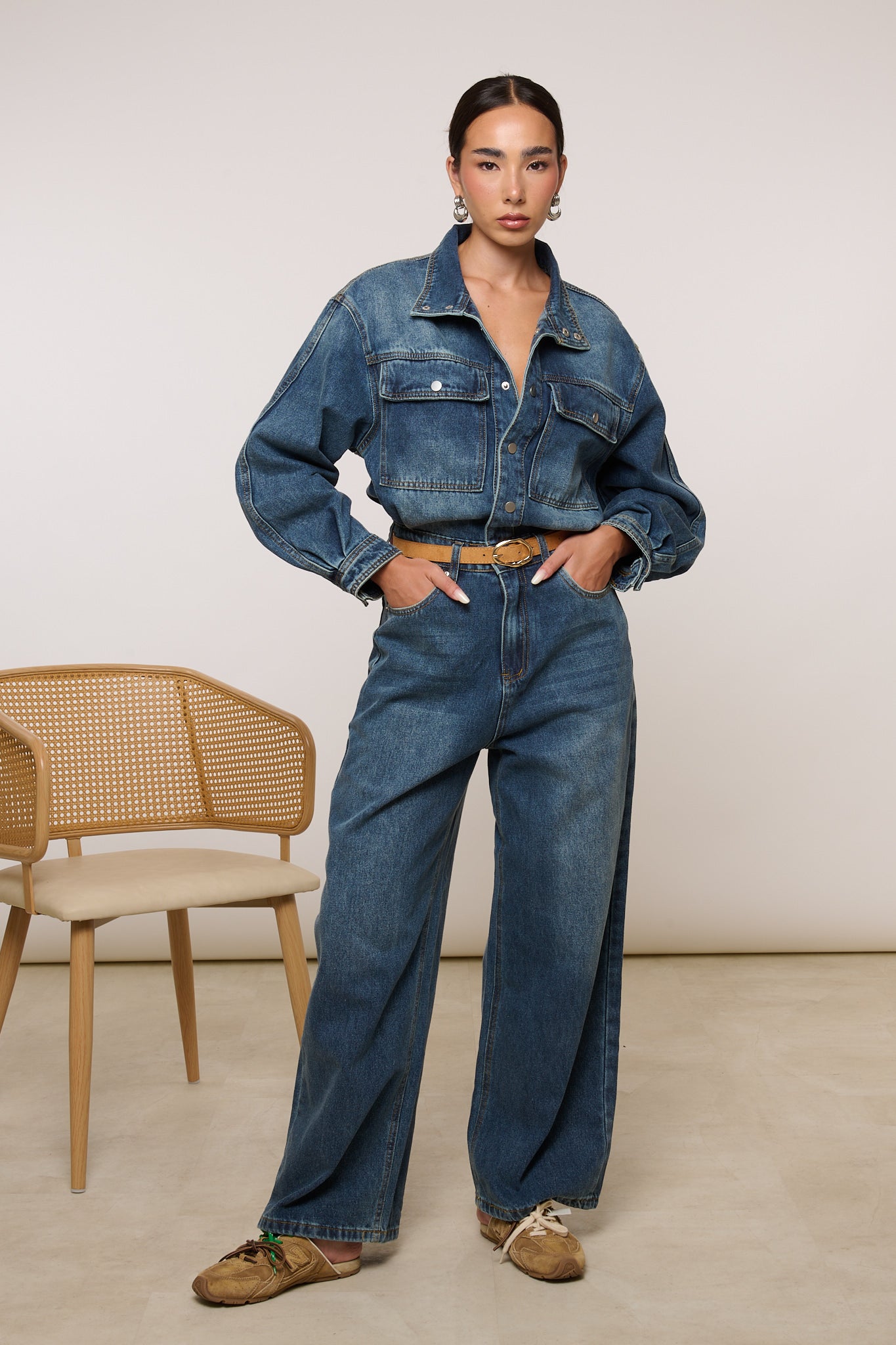 Tuta ‘MEZZO COLLO’ Denim Scuro