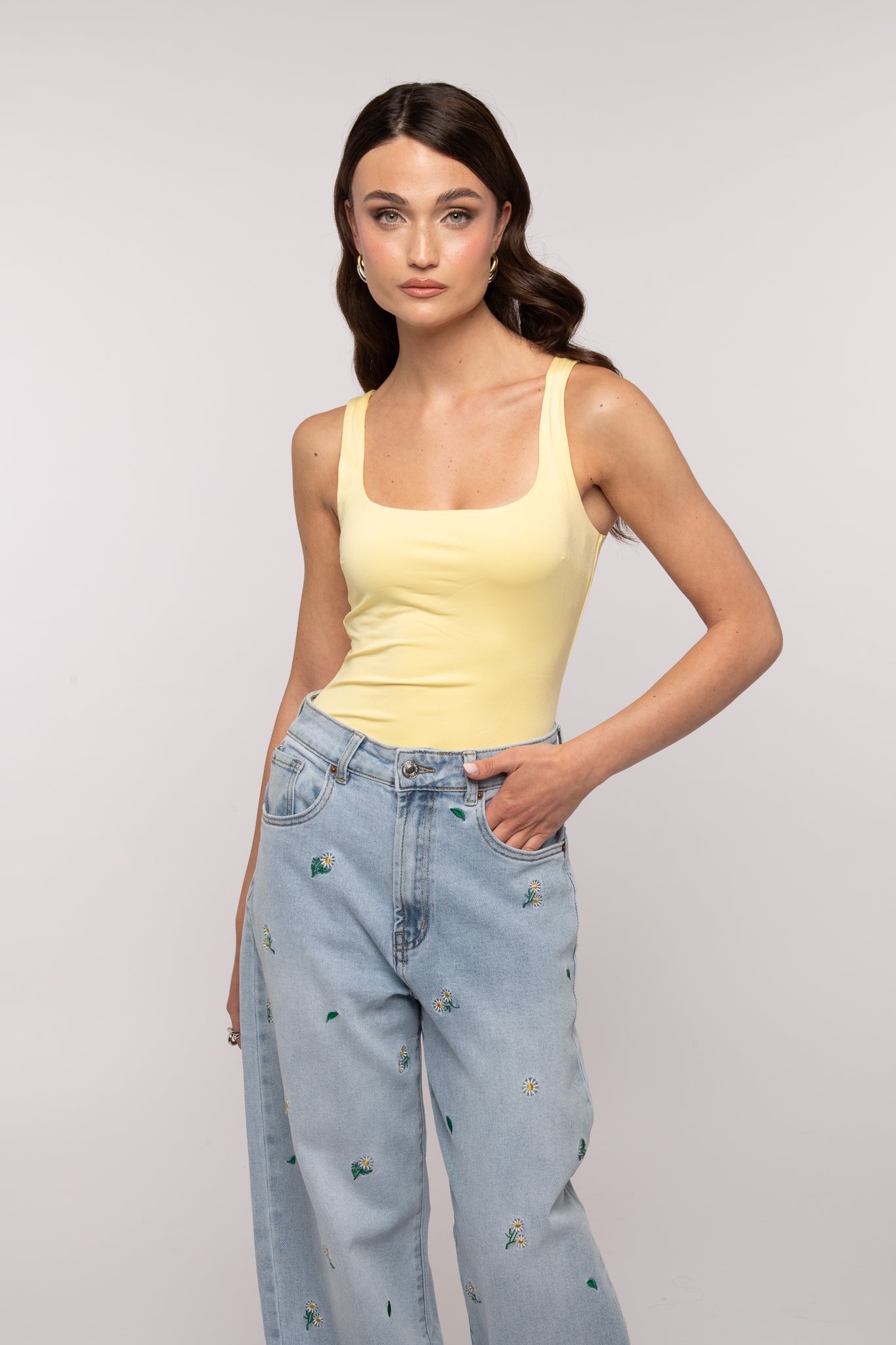 Body ‘SCOLLO QUADRATO’ Giallo