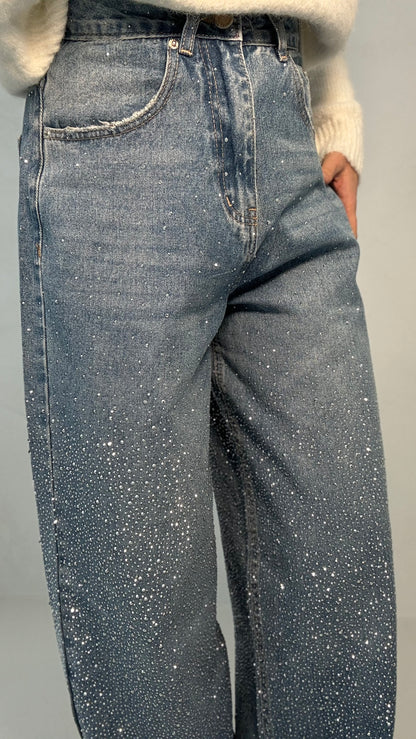 Jeans ‘TOTAL STRASS’ Denim chiaro