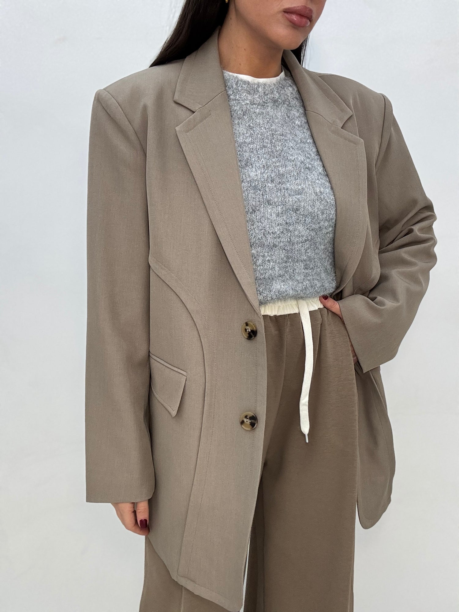 Blazer ‘STRUTTURATO’ Fango