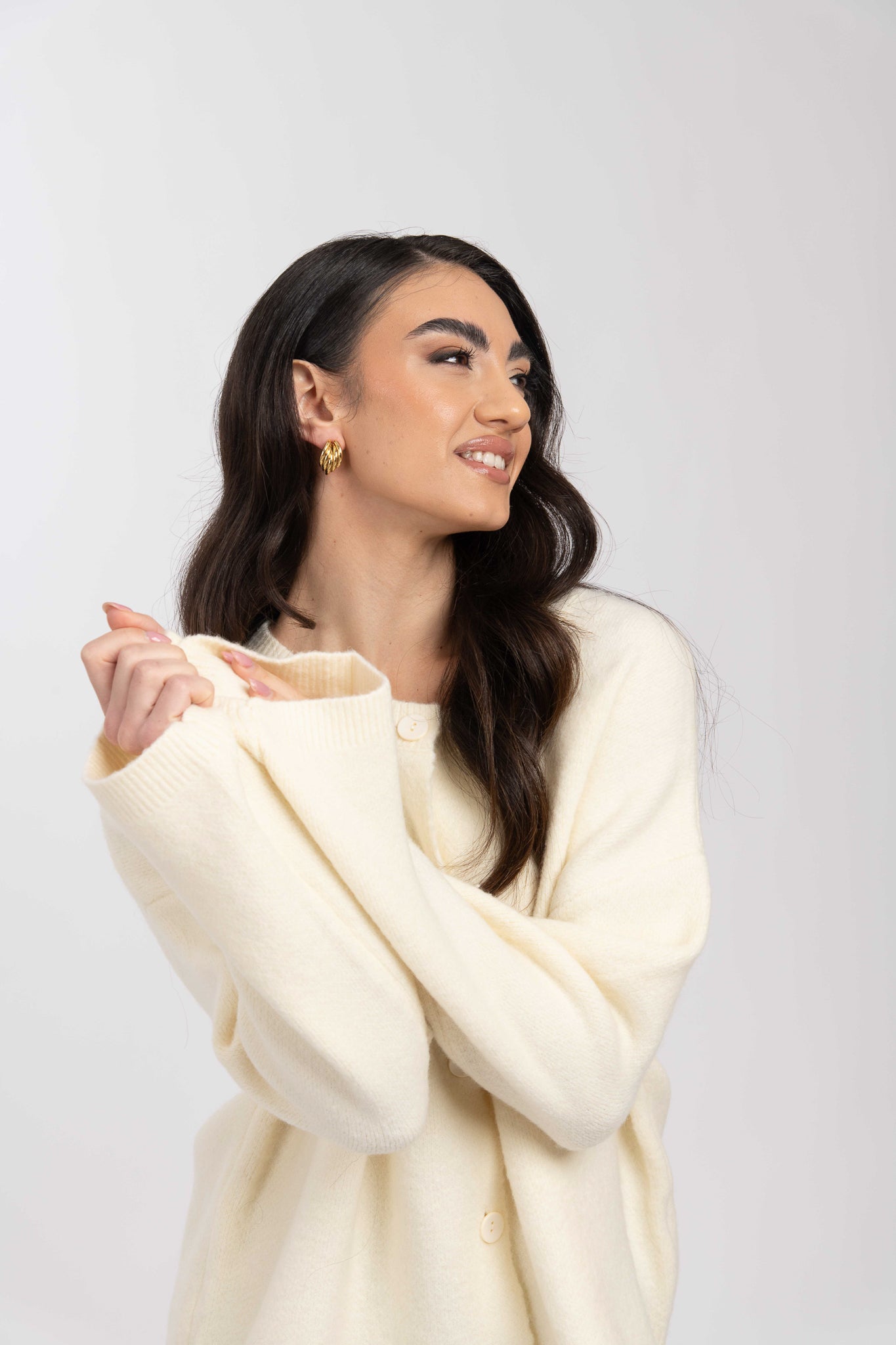 Cardigan ‘BASIC CON BOTTONI’ Panna