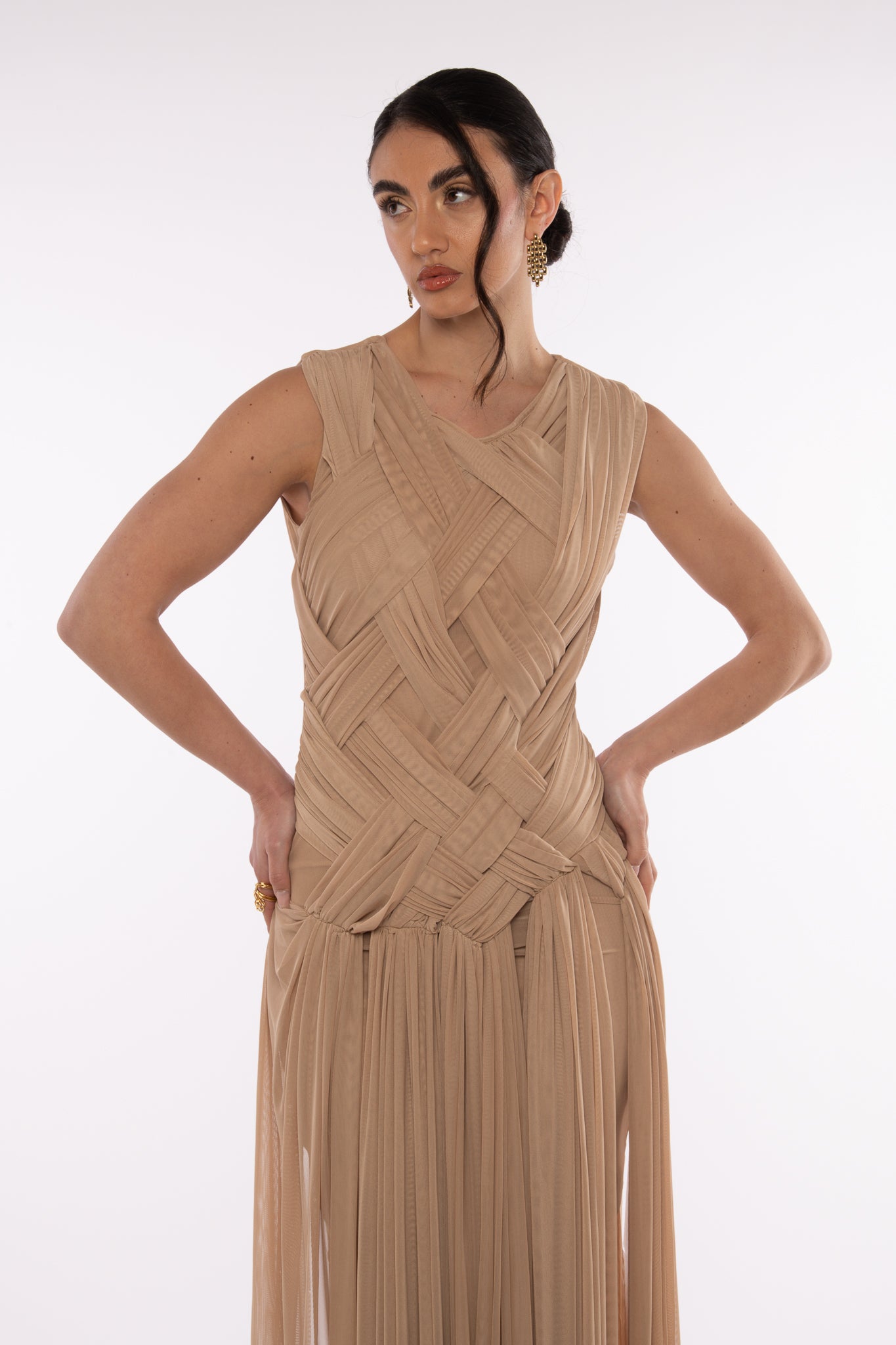 Abito ‘INTRECCI’ Camel