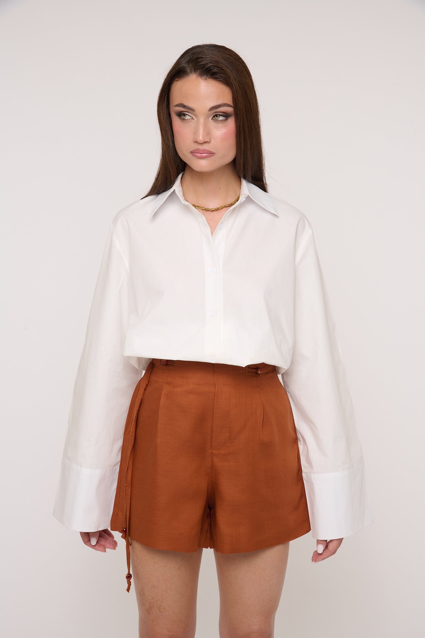 Pantaloncino ‘LACCETTI’ Vita Alta Rame