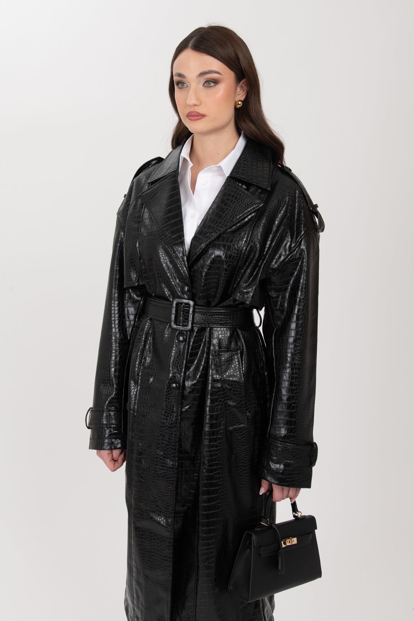 Trench lungo ‘COCCO’ Nero