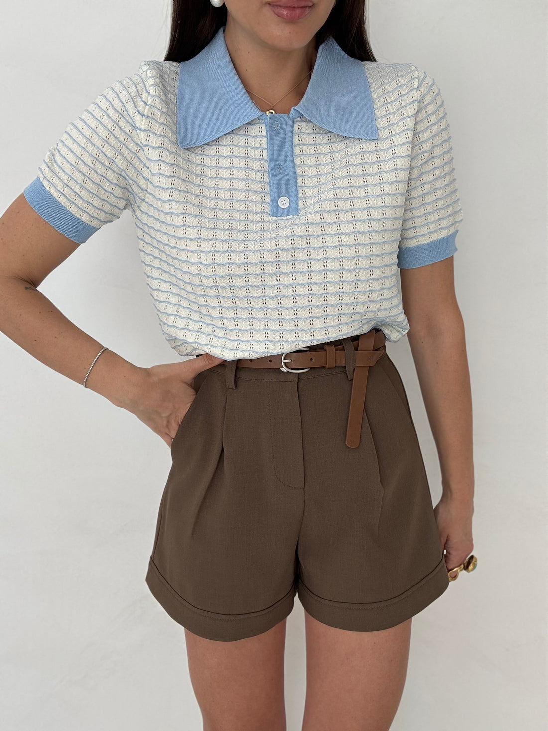 Maglia/Polo ‘UNCINETTO’ Azzurra