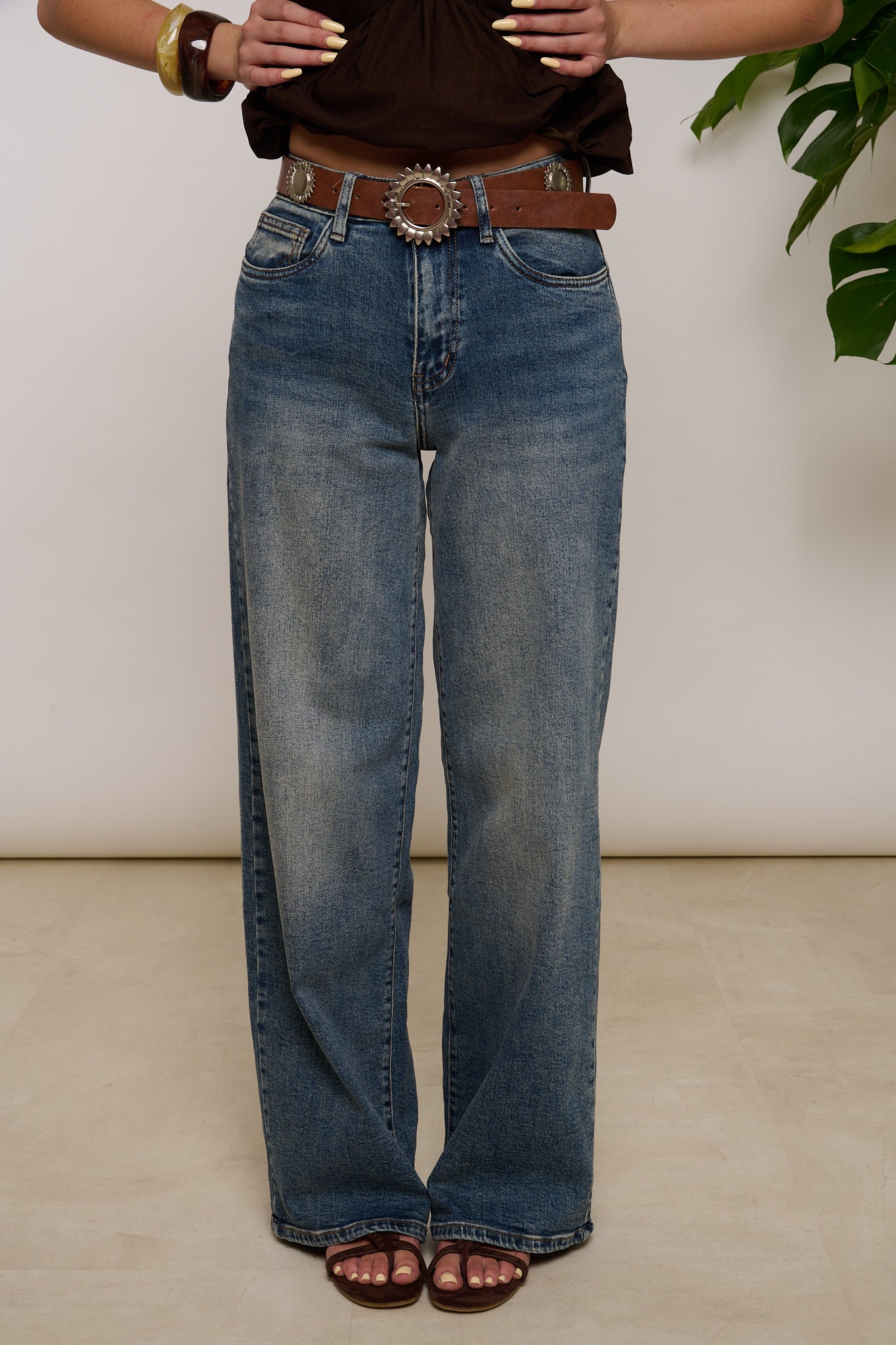 Jeans ‘WIDE LEG+CINTURA SOLE’ Denim