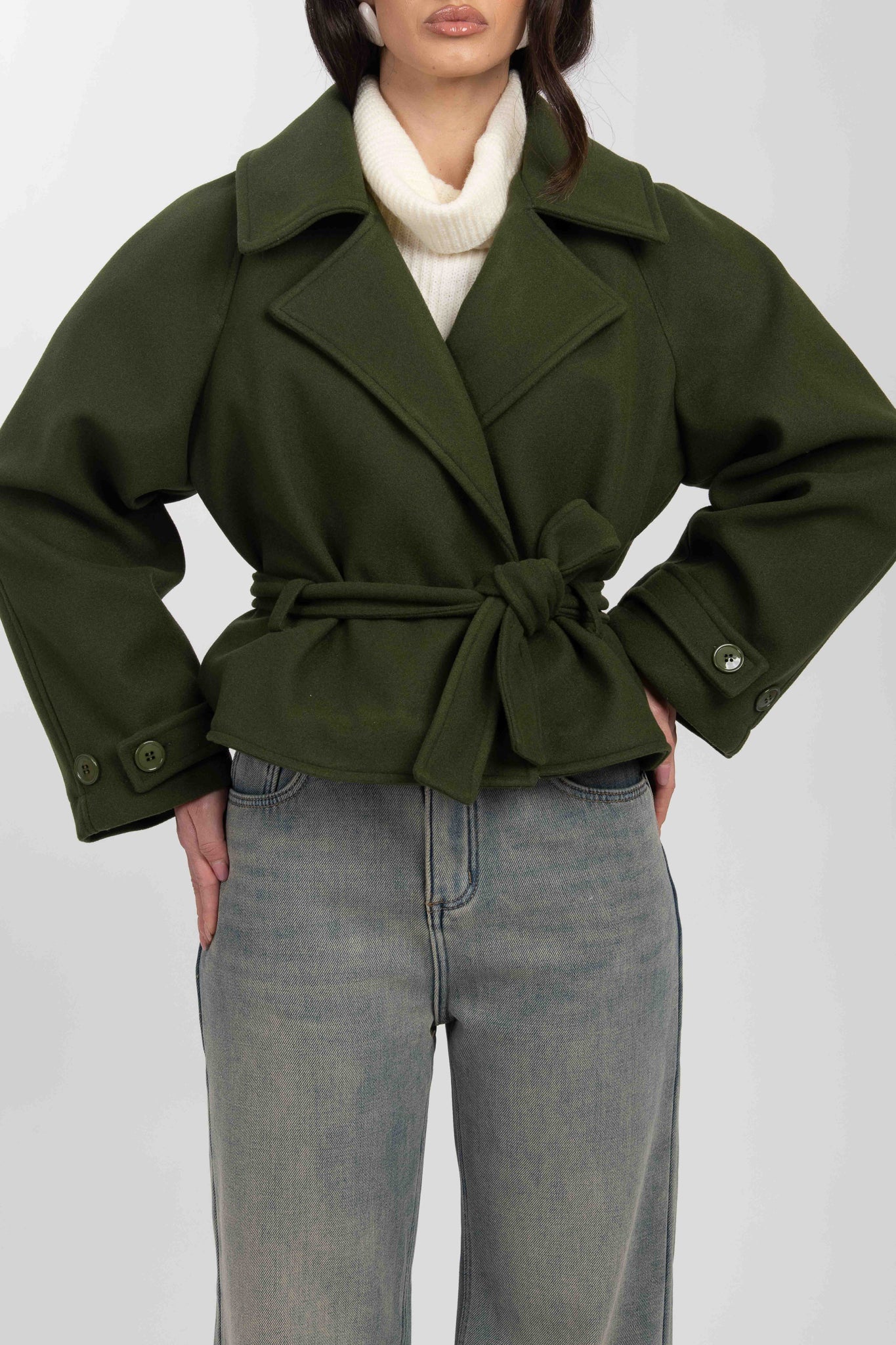 Cappotto ‘CORTO 3&33’ Verde Militare