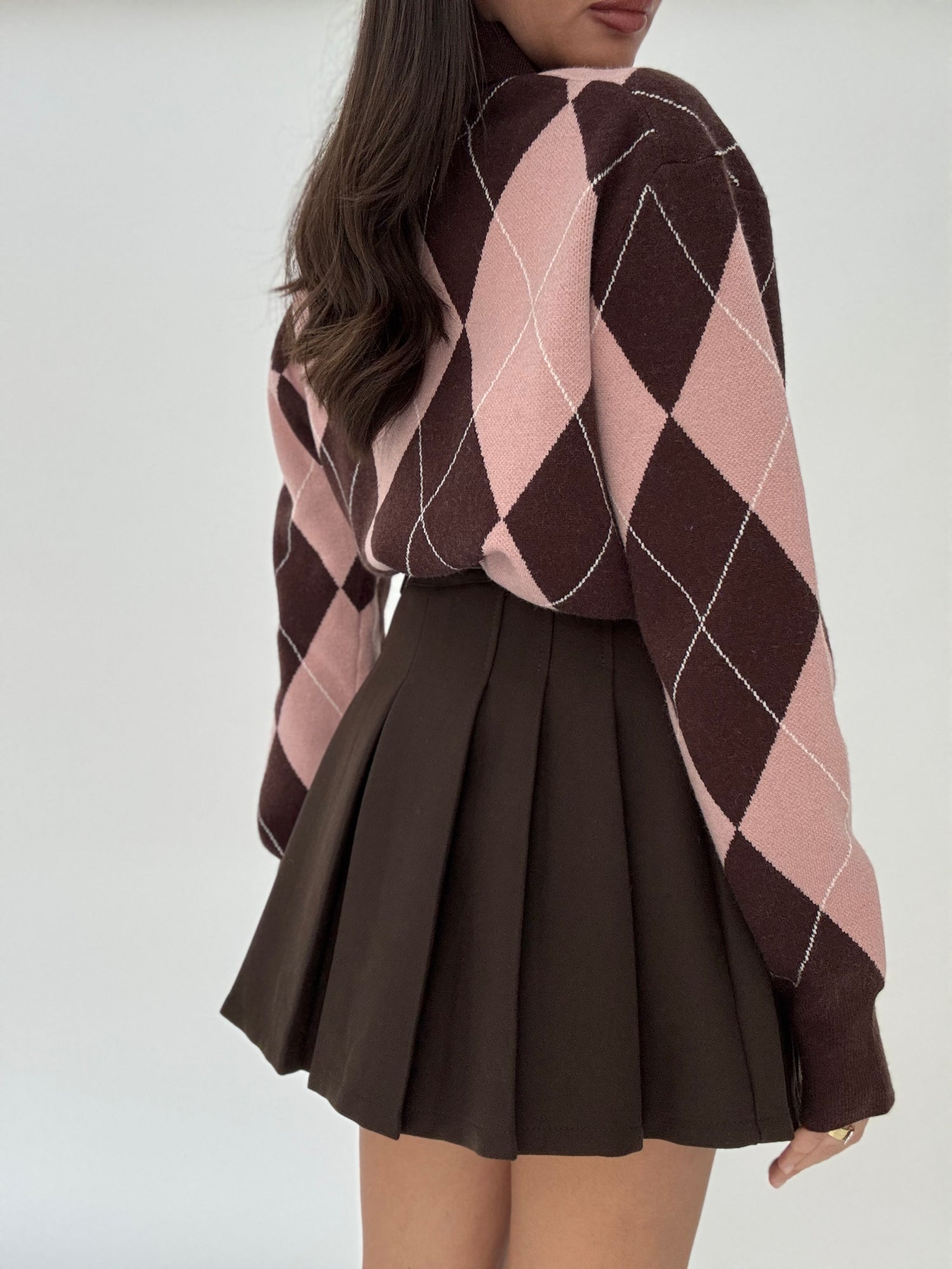 Gonna/Pantaloncino ‘PLISSETTATA CON CINTURA’ Cacao