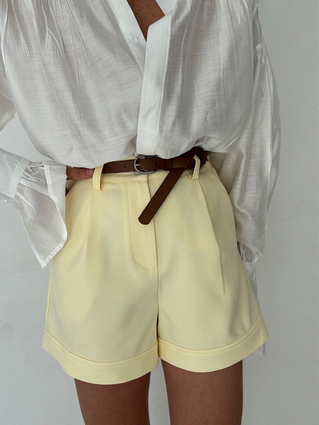Pantaloncino ‘CLASSIC’ con cintura Giallo