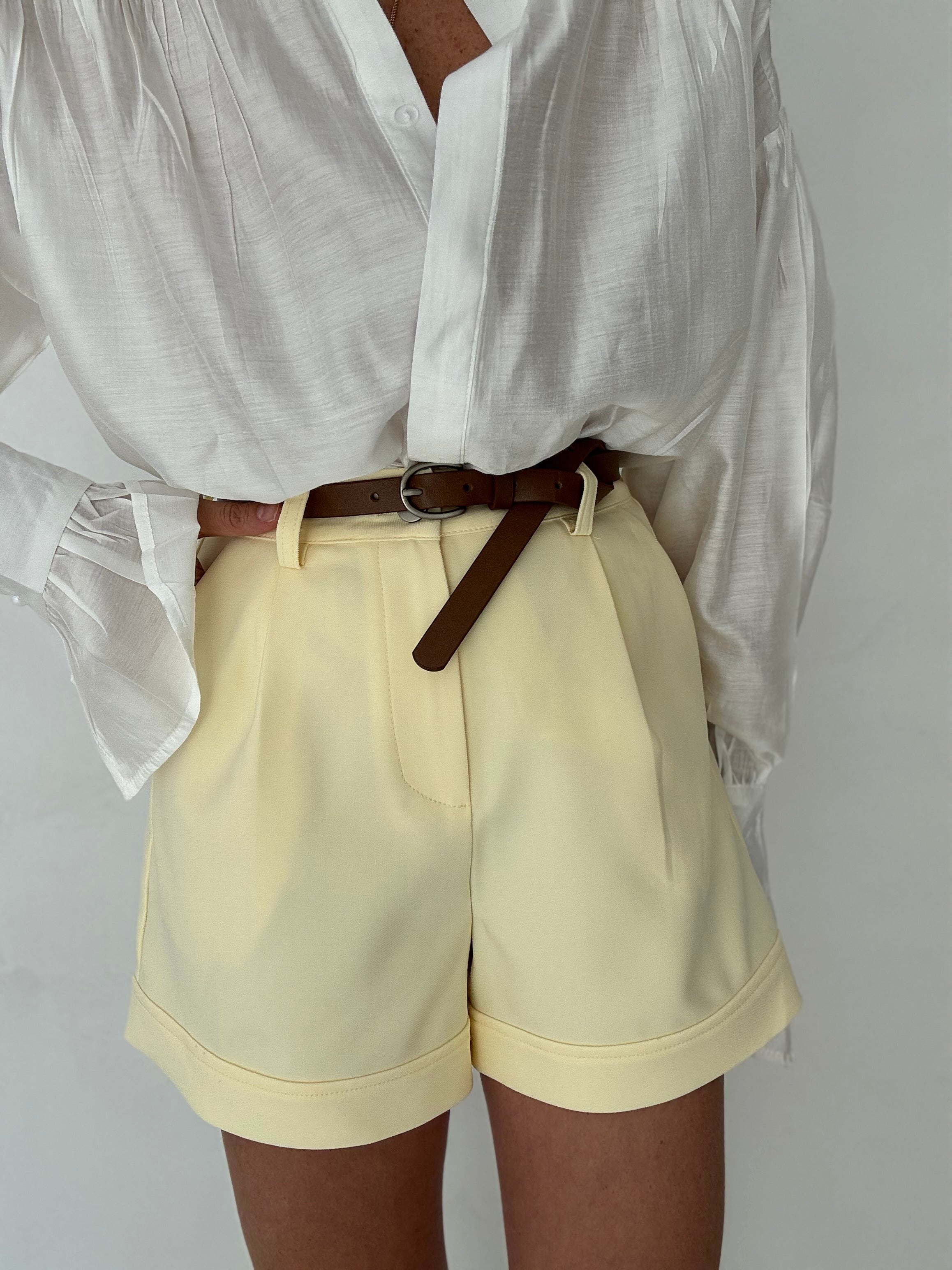 Pantaloncino ‘CLASSIC’ con cintura Giallo