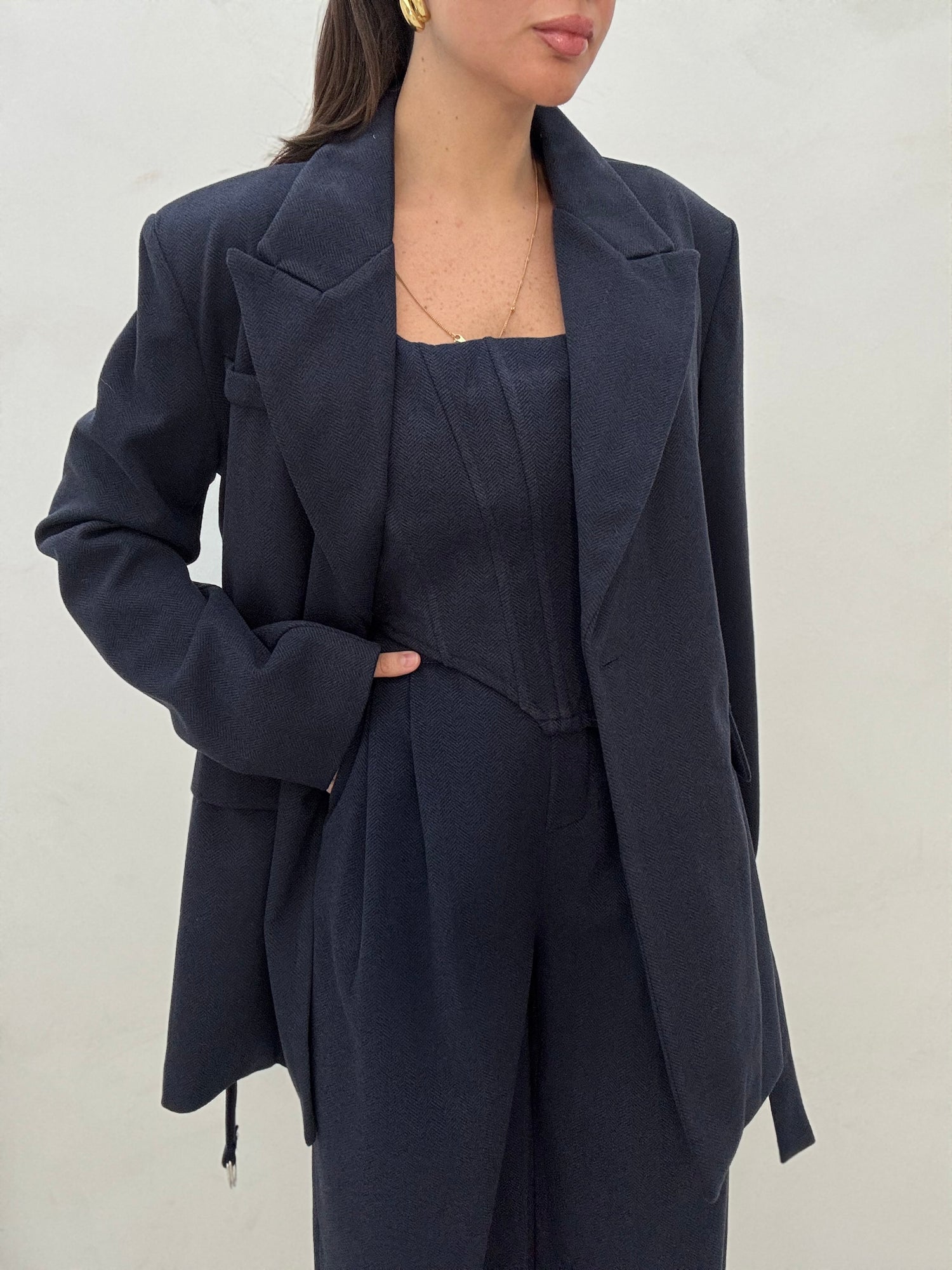 Coordinato ‘SPIGATO TRE PEZZI’ Blu Notte