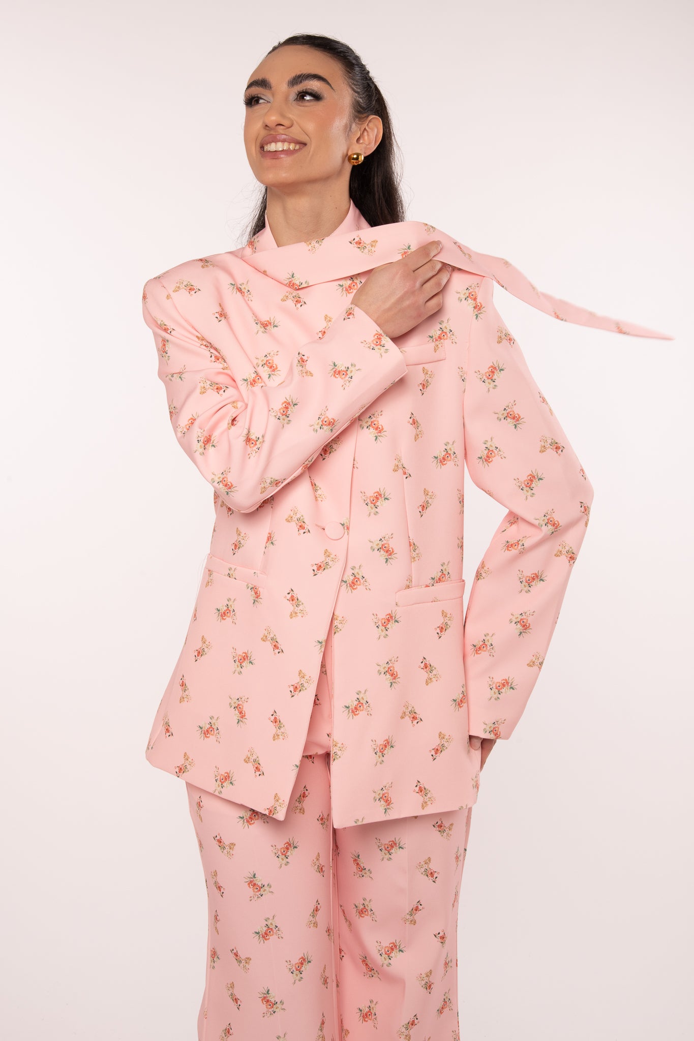 Blazer ‘CON FUSCIACCA BY LUMINA’ Floreale Rosa