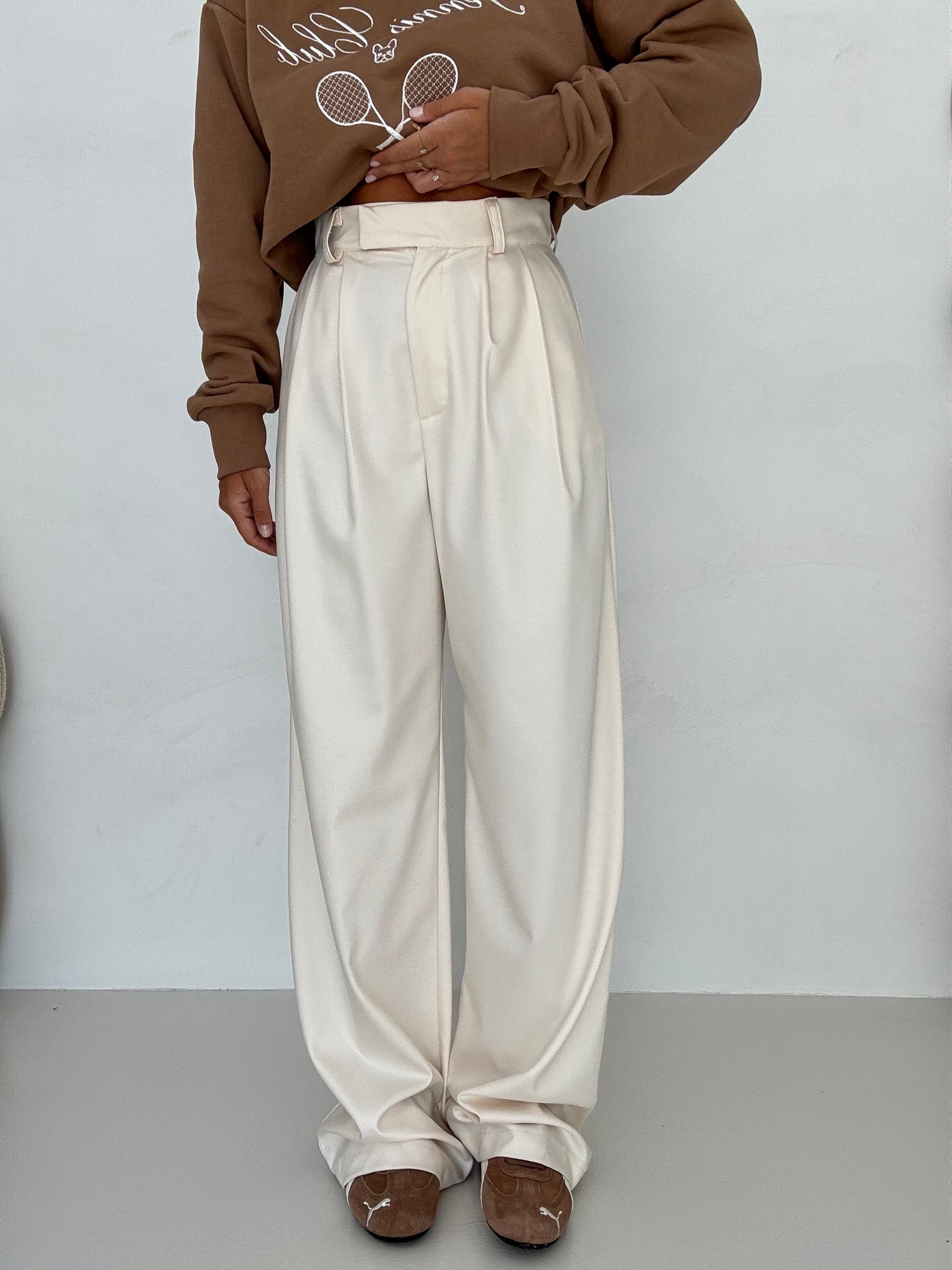 Pantalone Gancetto ‘3&33’ Panna