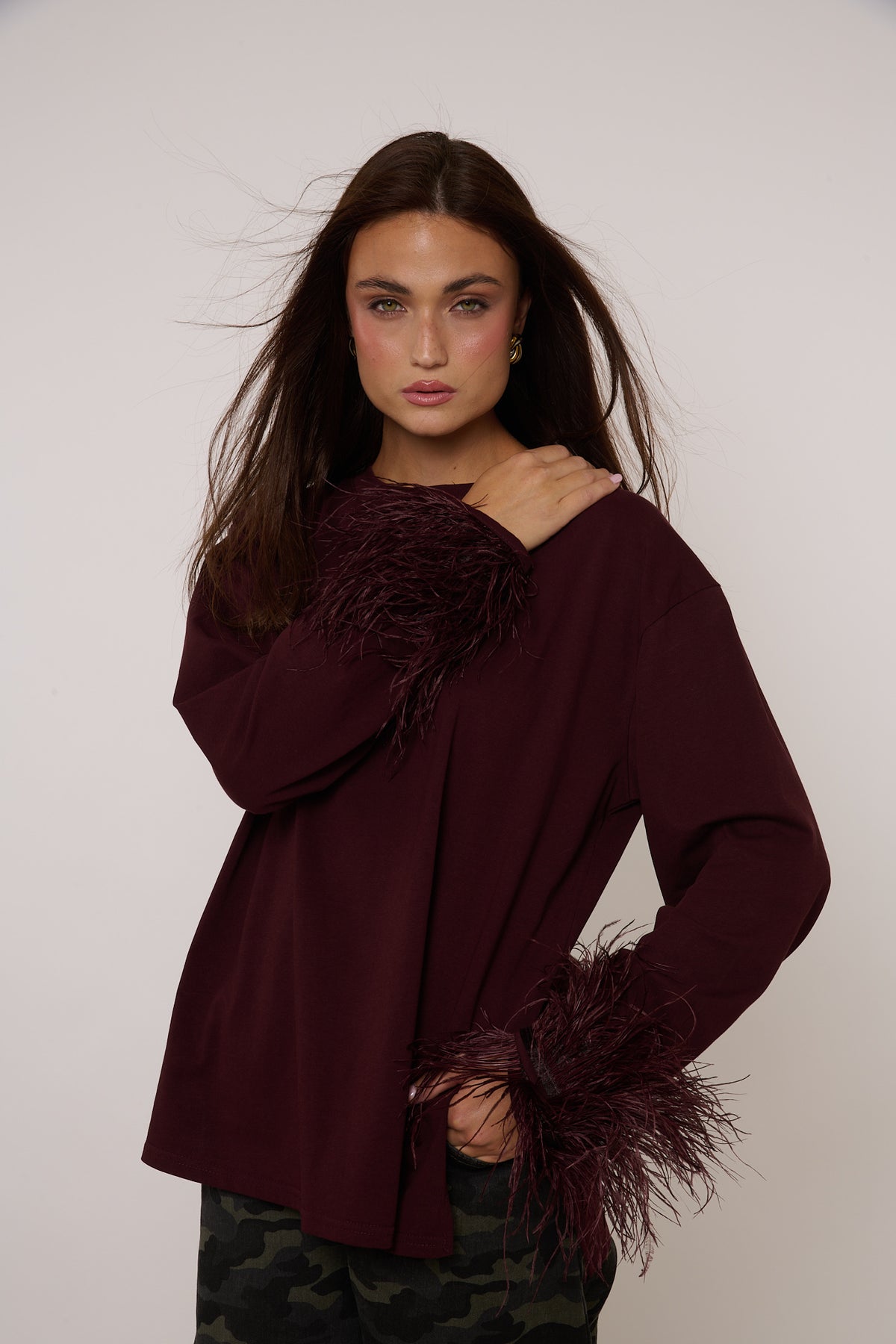 -PREORDINE-Maglia ‘PIUME’ Bordeaux