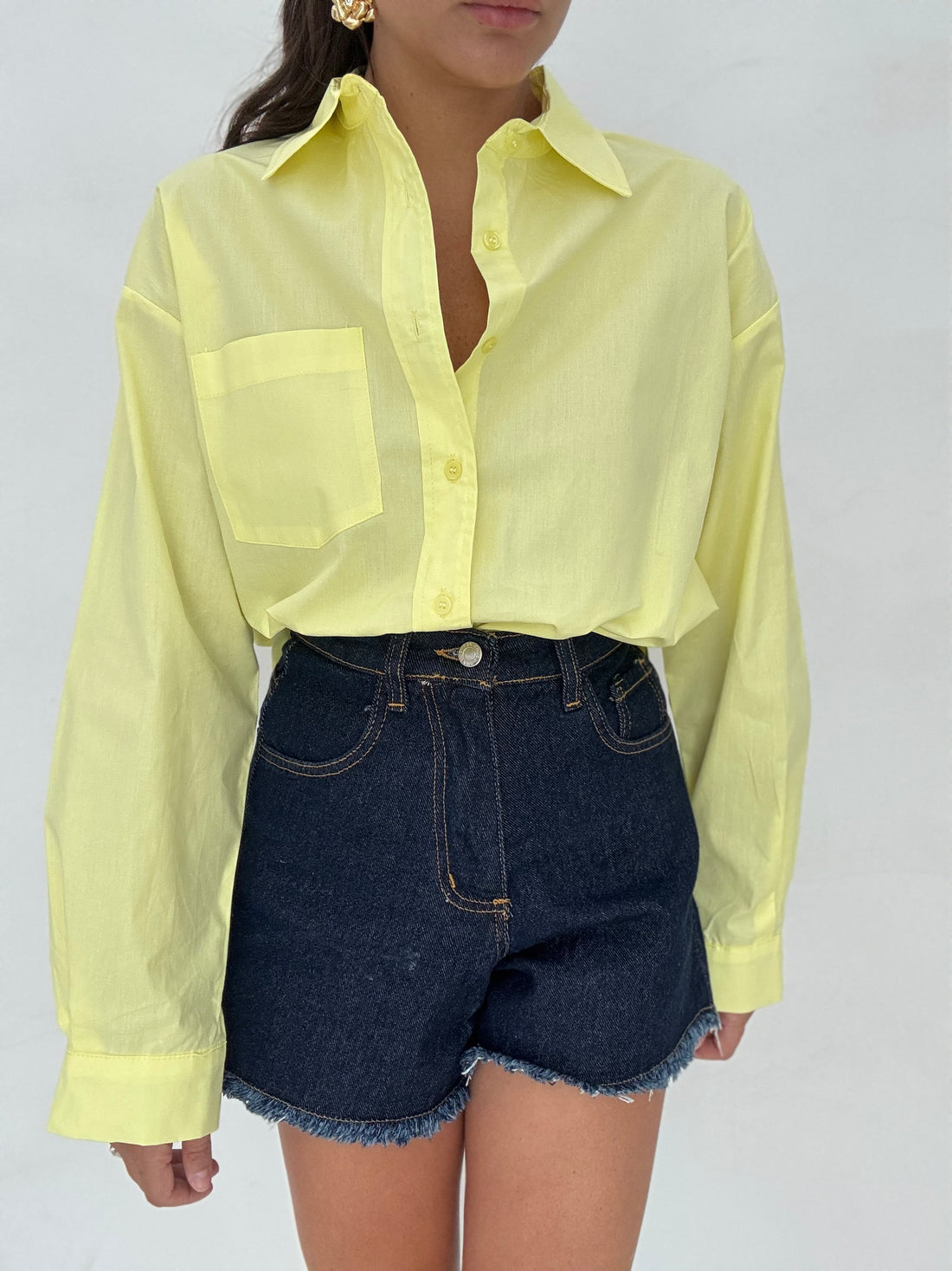 Camicia ‘TASCHINO’ 100% COTONE Gialla