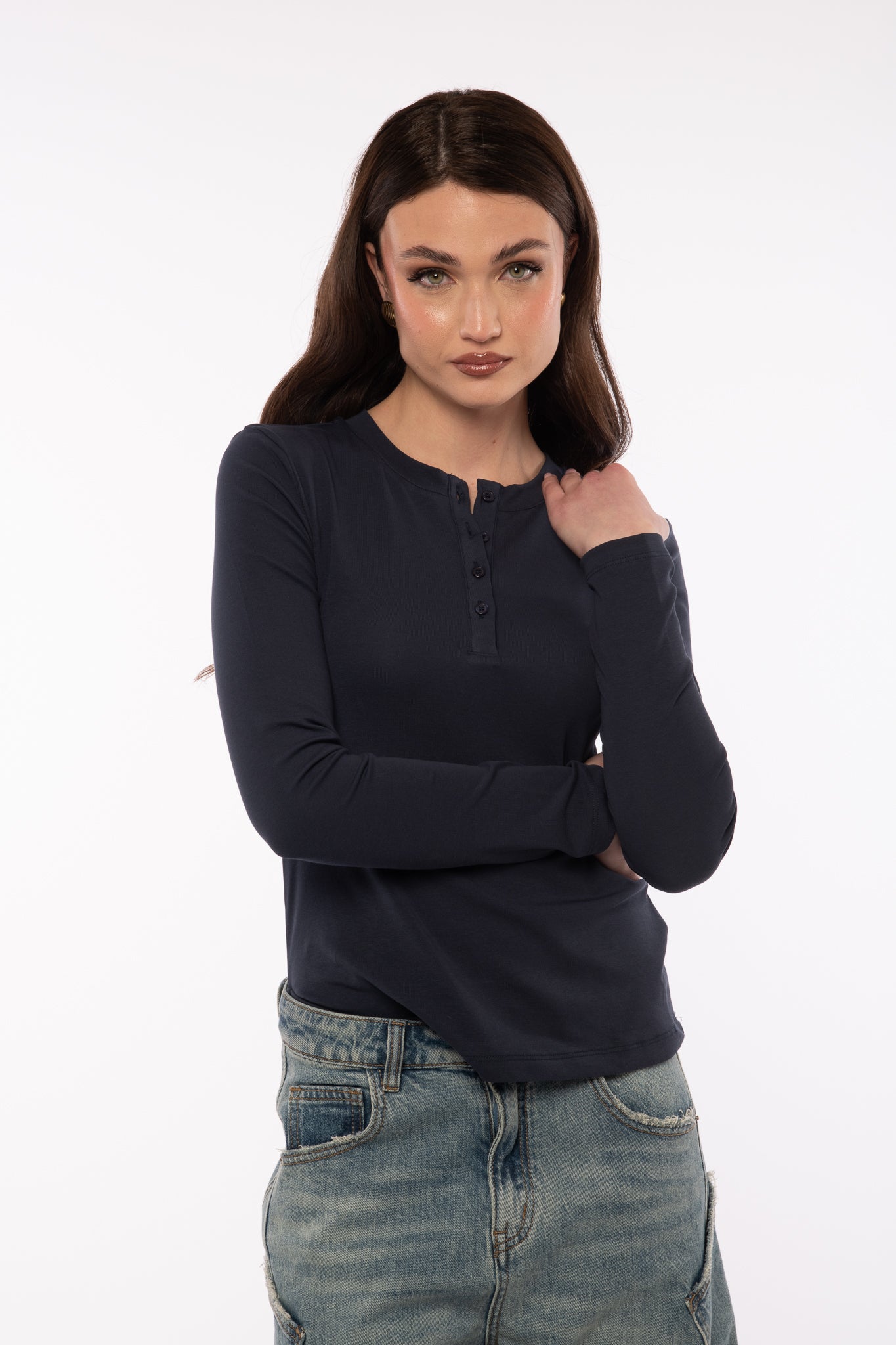 Maglia ‘BOTTONCINI’ By Lumina Blu Notte