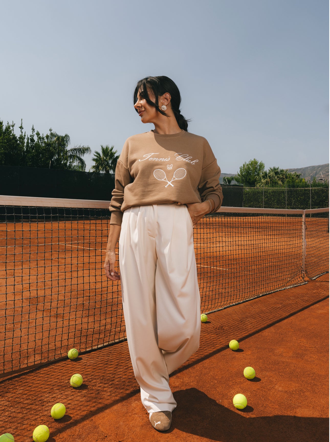 Felpa ‘TENNIS CLUB’ 3&33 Camel