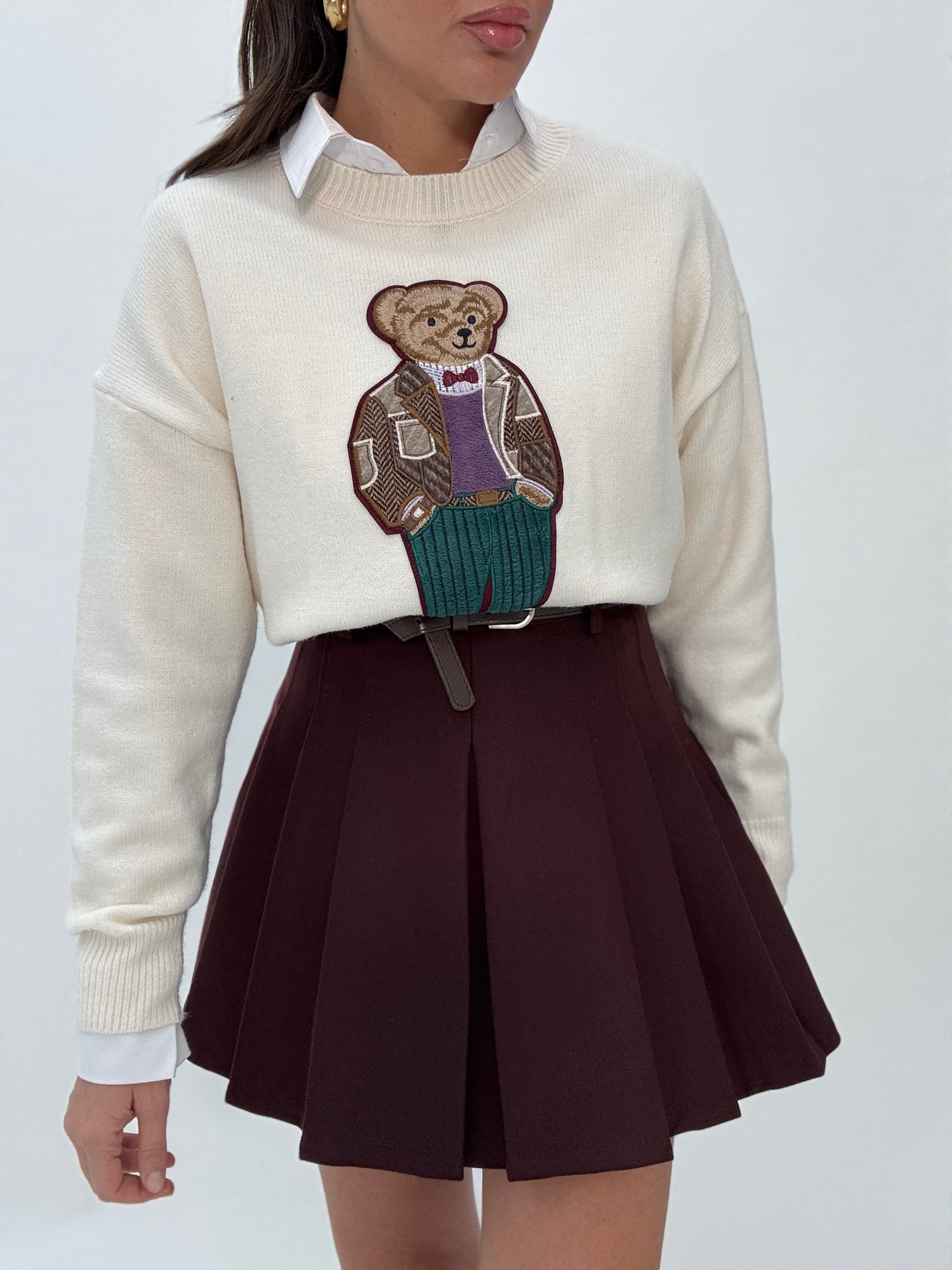 Maglione ‘SIG.TEDDY’ Panna