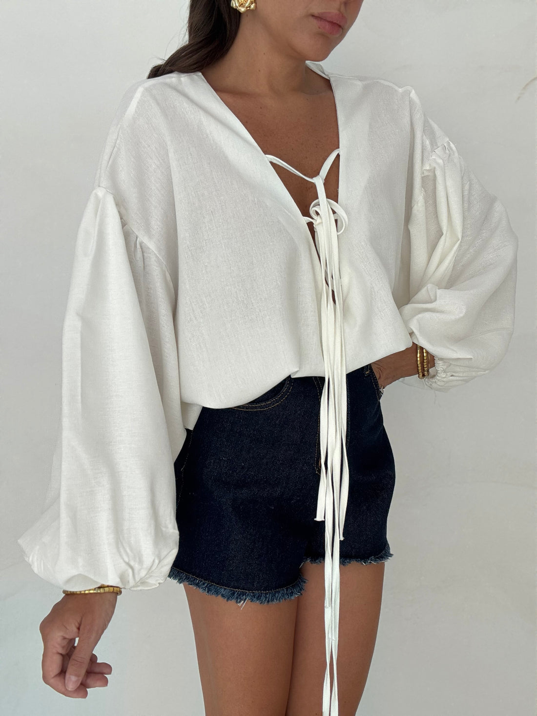 Blusa MAXI ‘100%LINO’ Bianca