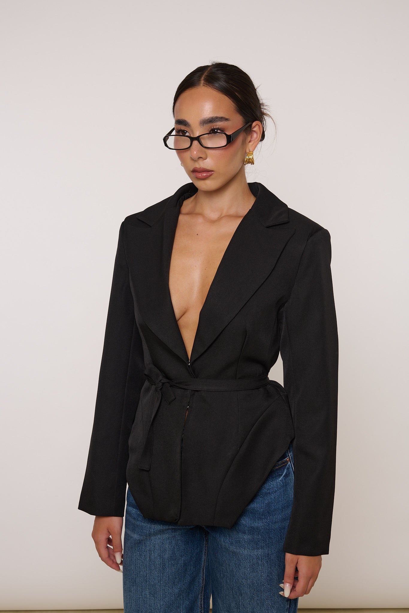 Blazer ‘CINTURINO E GANCETTI’ Nero