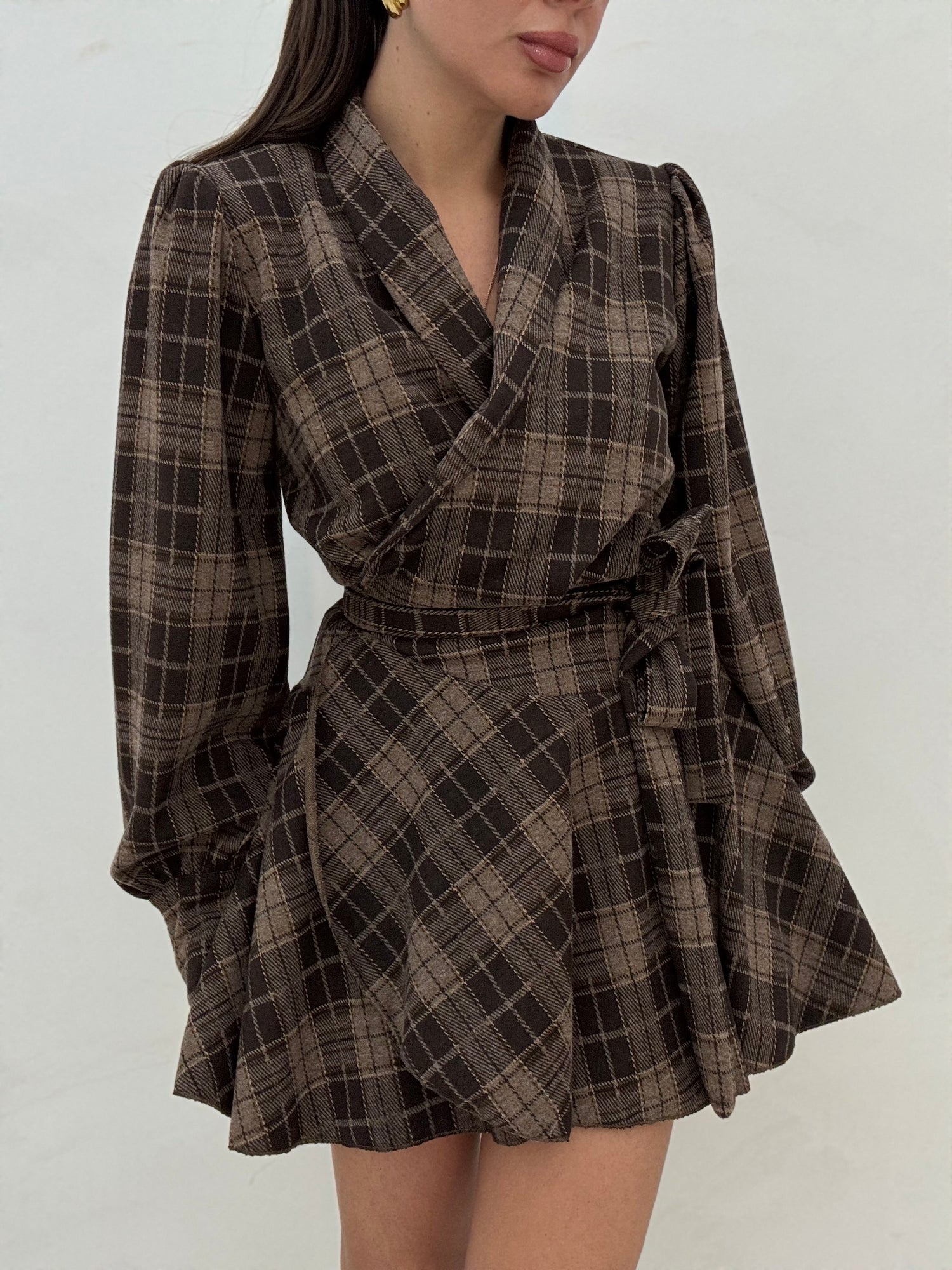 Abito portafoglio ‘QUADRI’ Cacao