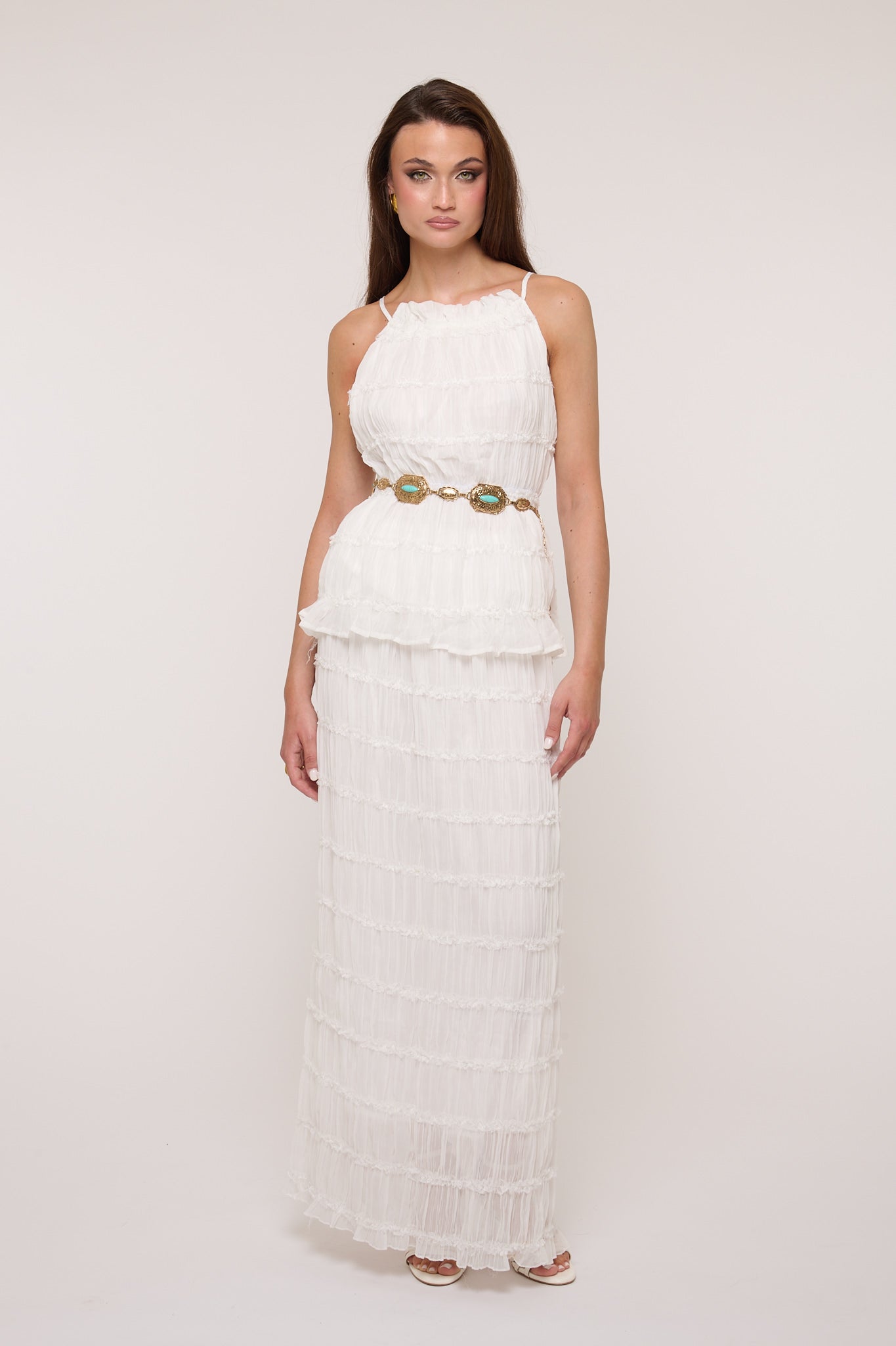 Coordinato ‘TOP AVVITATO+GONNA LONGUETTE’ Bianco