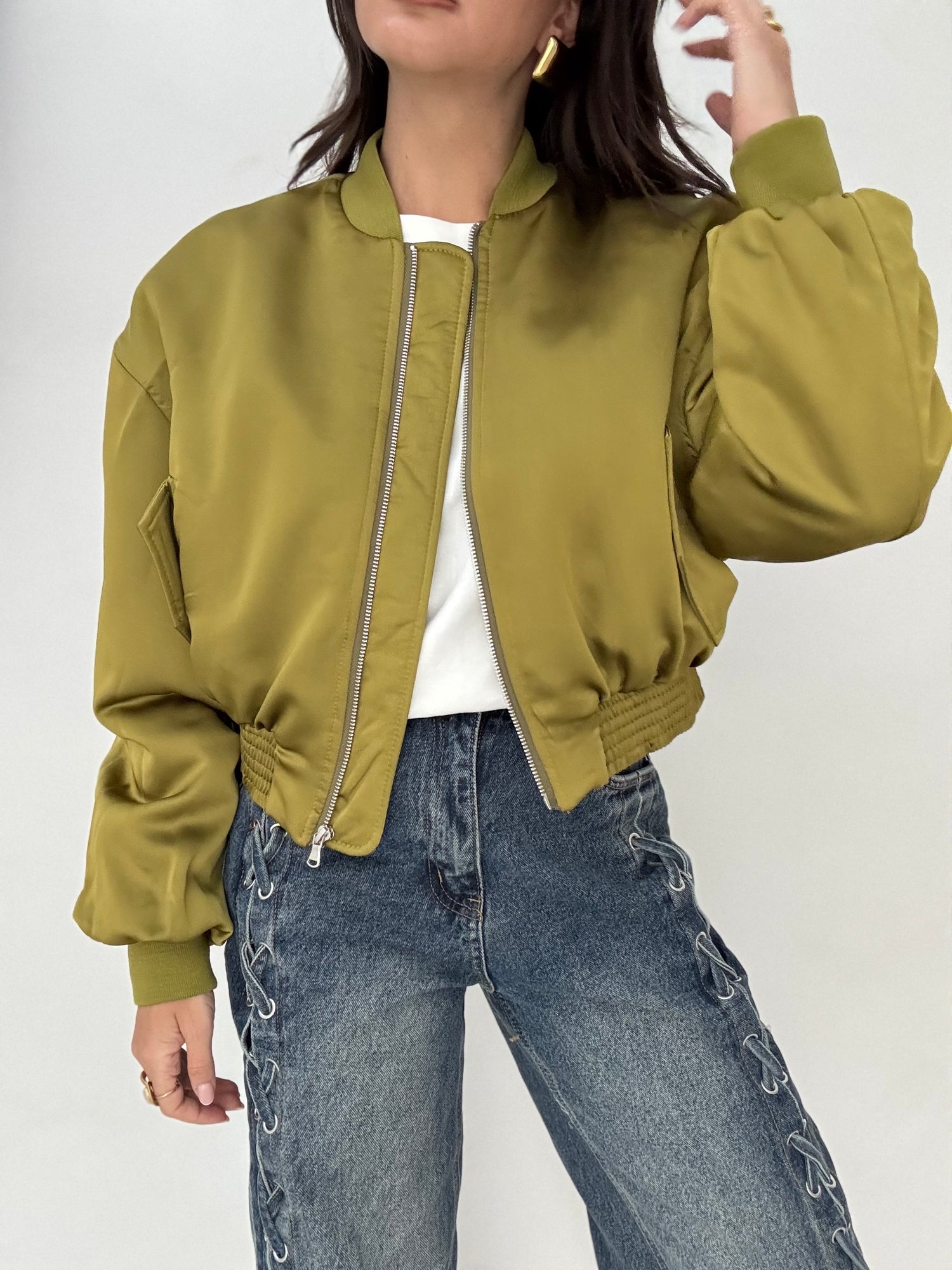 Bomber ‘SATIN’ By Lumina Verde