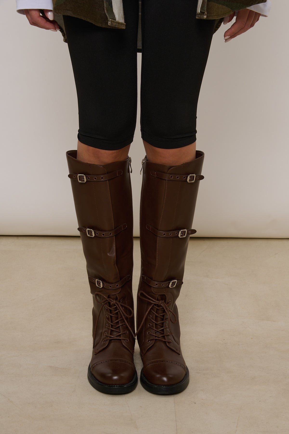 Stivale ‘BIKER 2.0’ Lacci e Fibbie Cacao