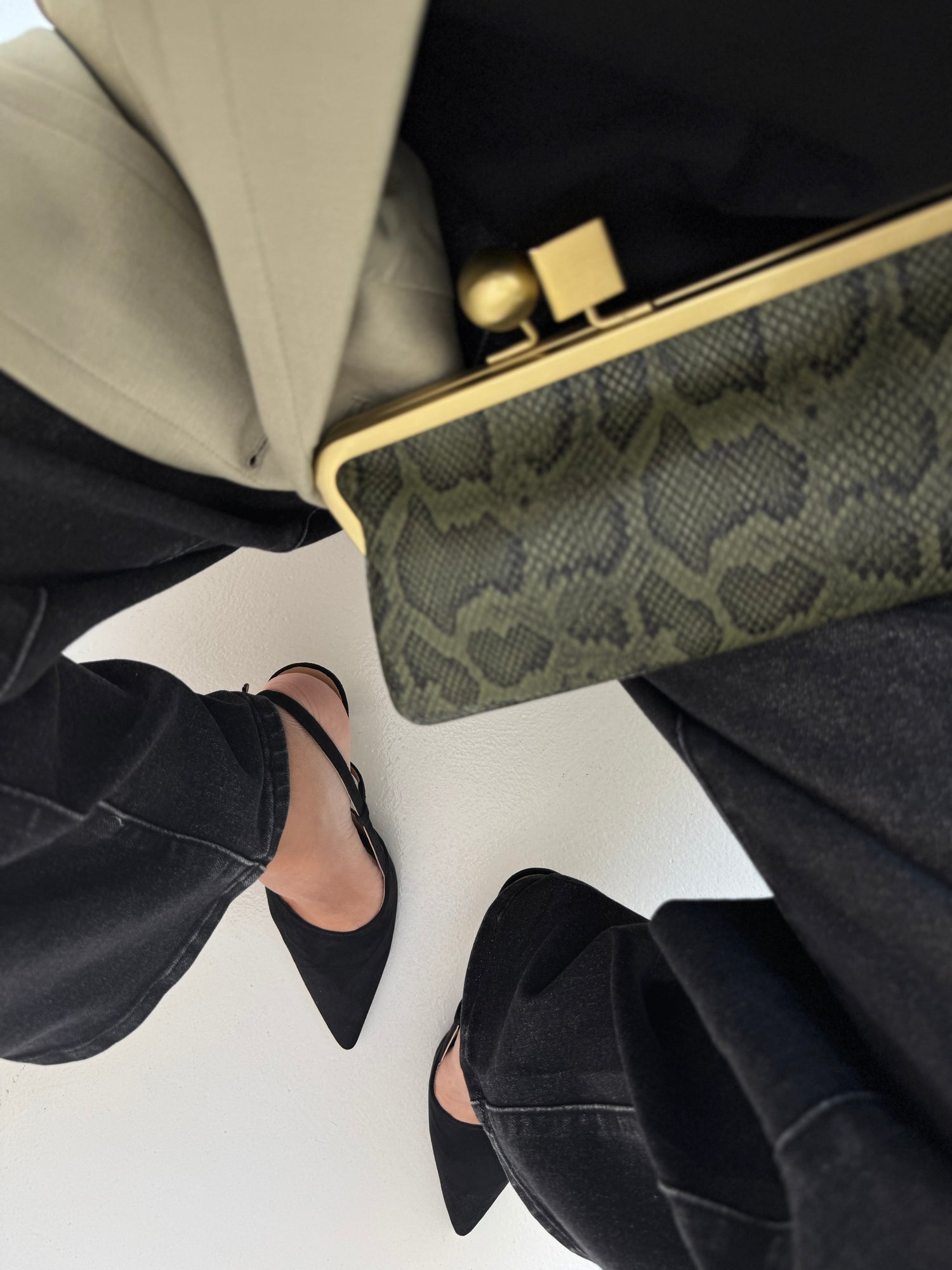 Décolleté ‘SUEDE’ Nero