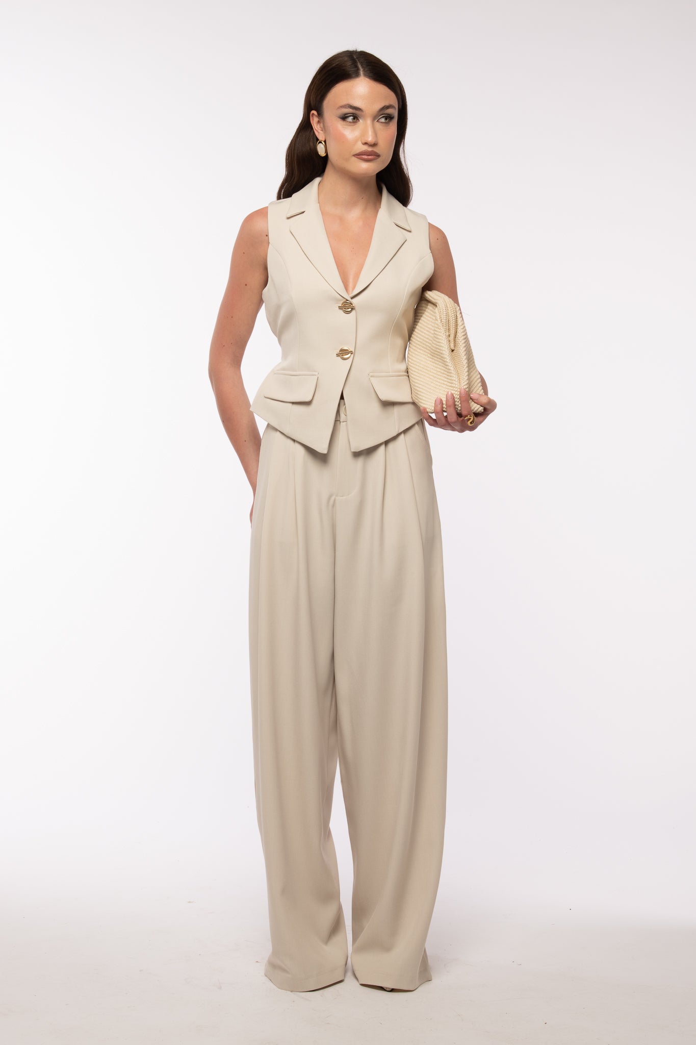 Coordinato ‘GILET+PANTALONE’ Panna