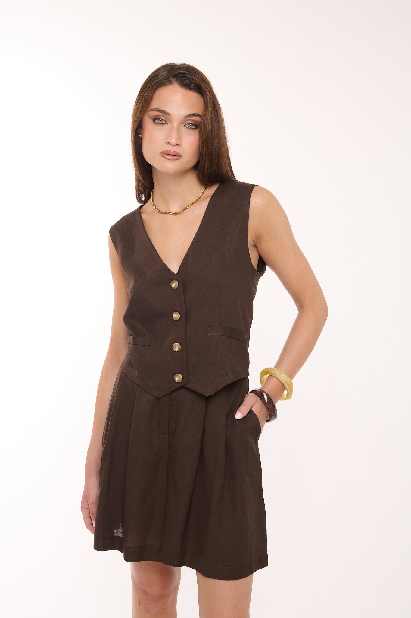 Coordinato ‘45% LINO’ Cacao