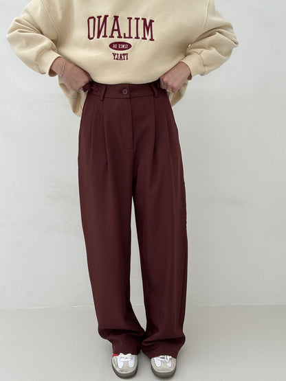 Pantalone ‘DOPPIO CINTURINO LATERALE’ Bordeaux