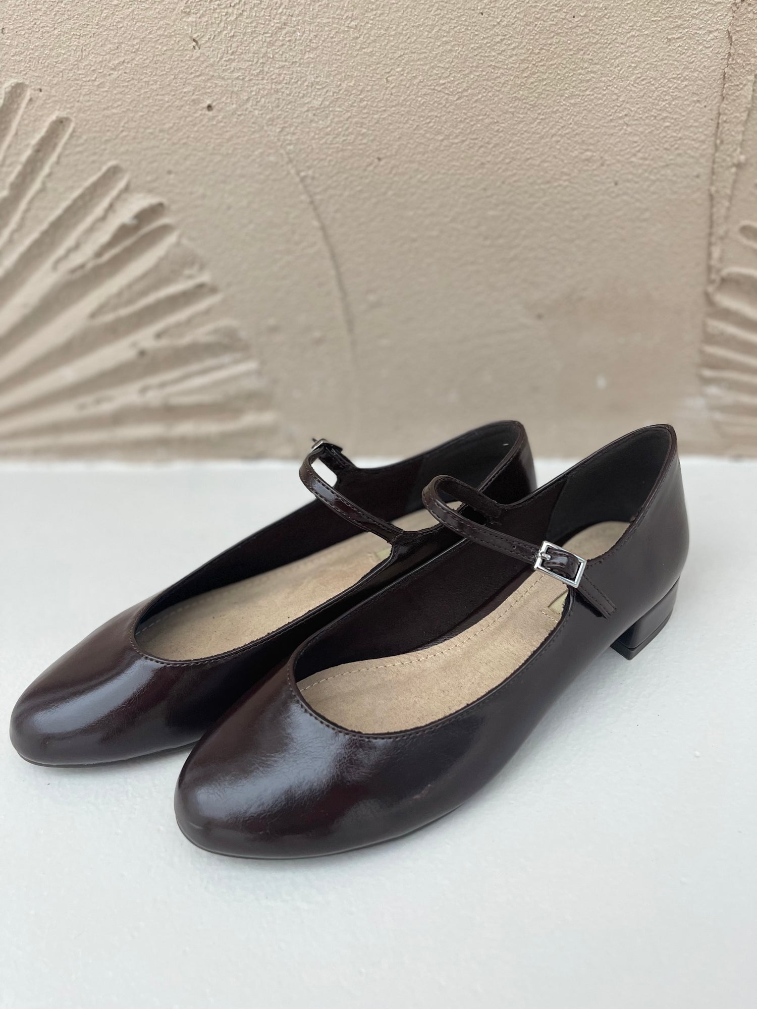 Ballerina ‘ECOPELLE CON CINTURINO’ CACAO