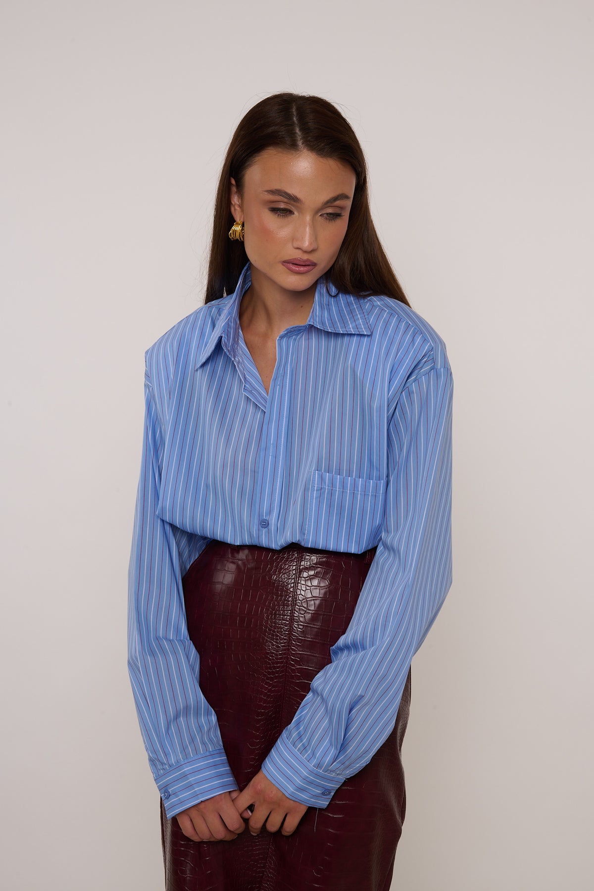 Camicia ‘MAXI SPALLINE’ Azzurra e Rossa