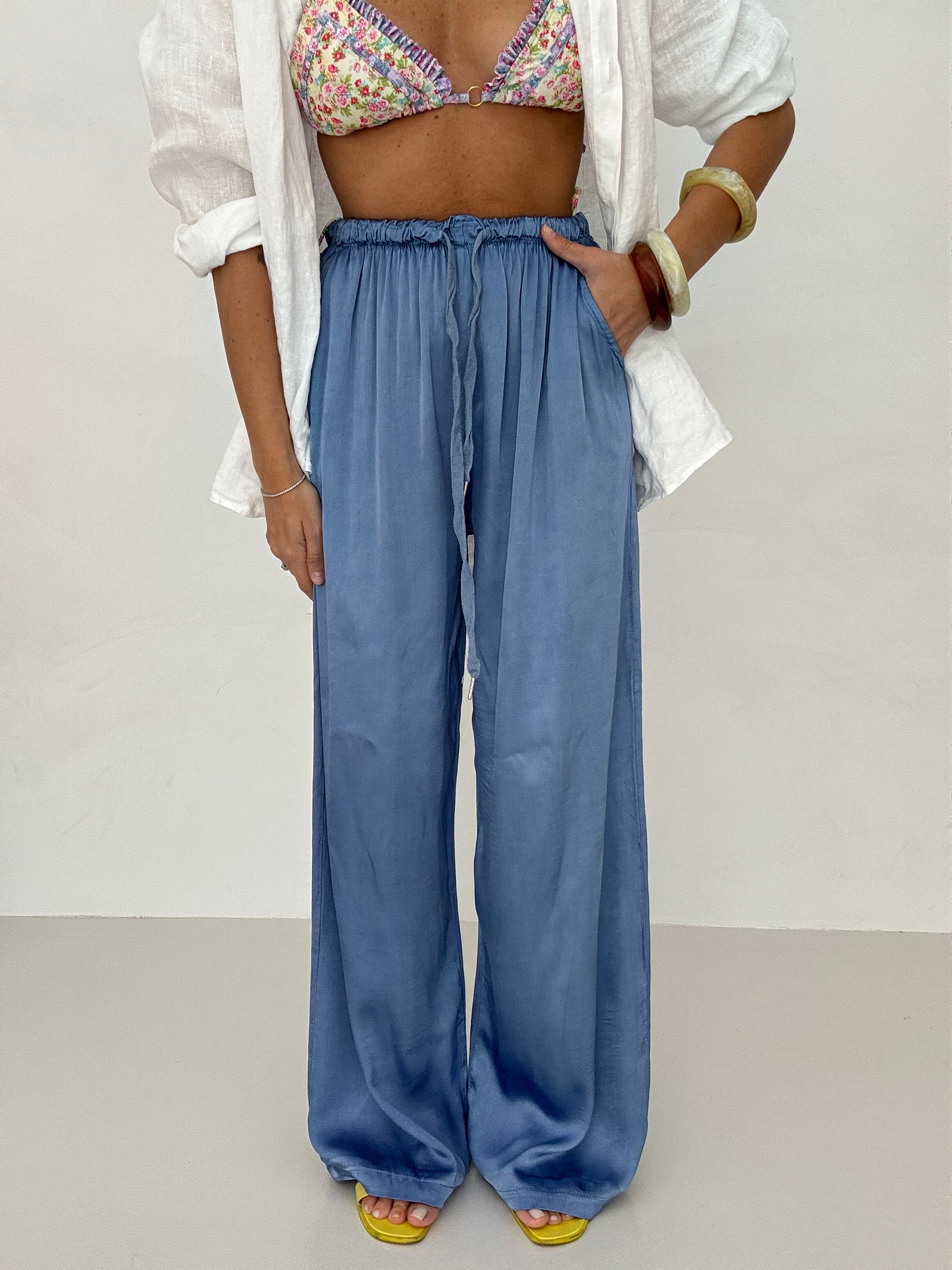 Pantalone ‘LAMINATO’ Azzurro
