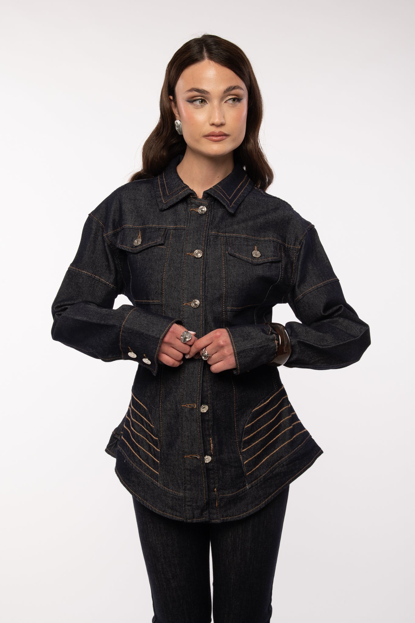 Camicia ‘AVVITATA’ in denim Lavaggio Zero