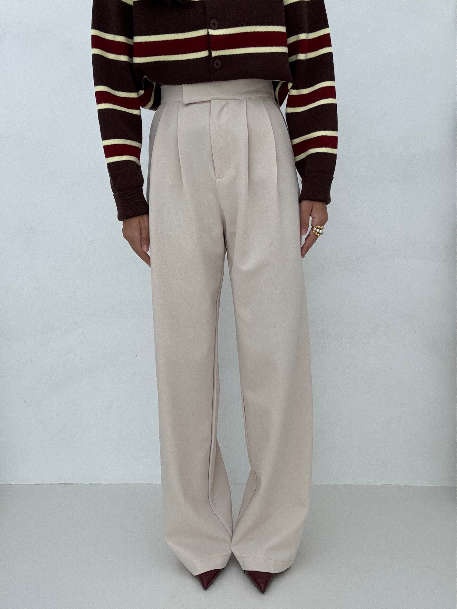 Pantalone Gancetto ‘3&33’ Panna
