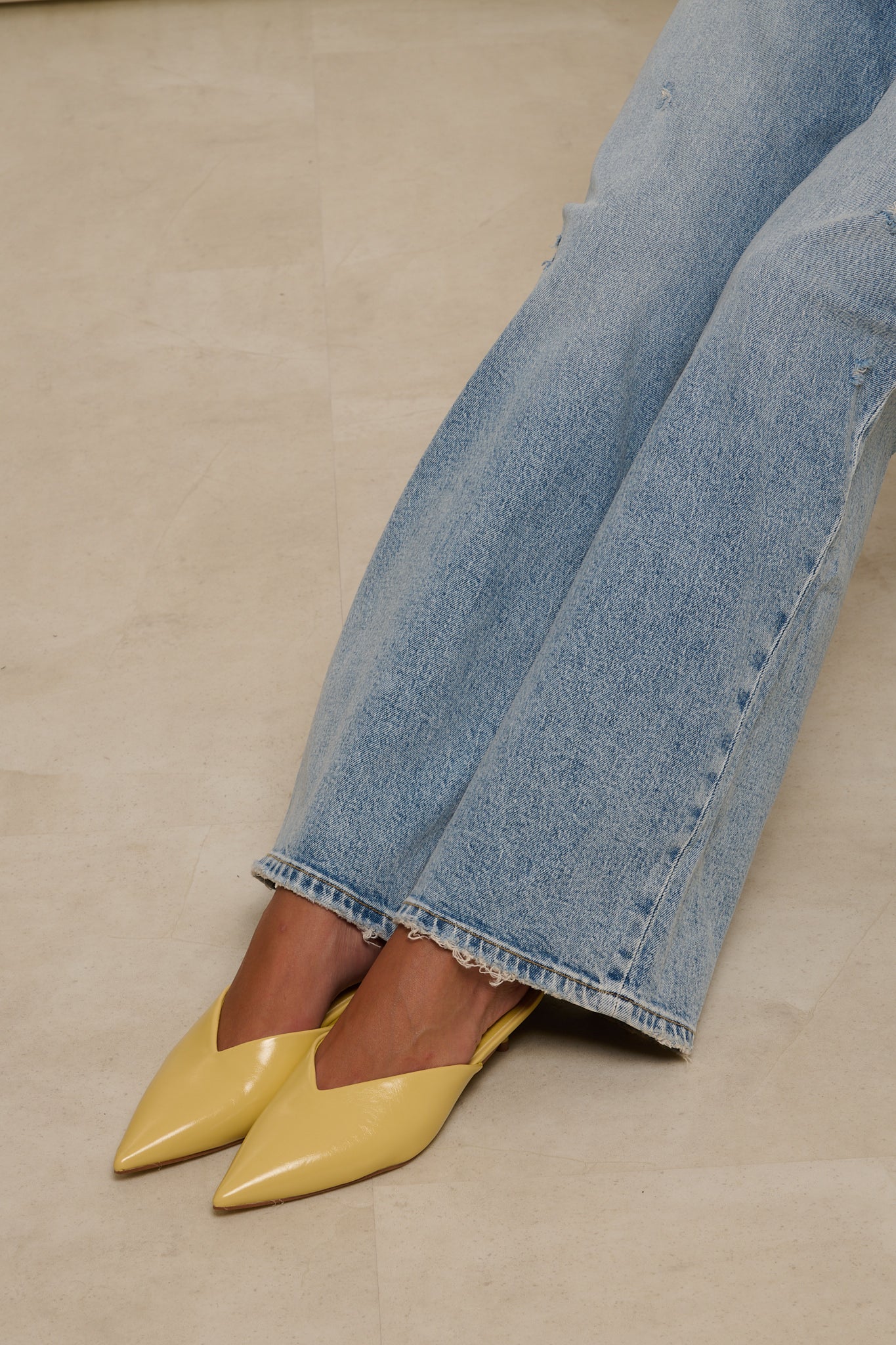 Mules Giallo Tacco 2cm