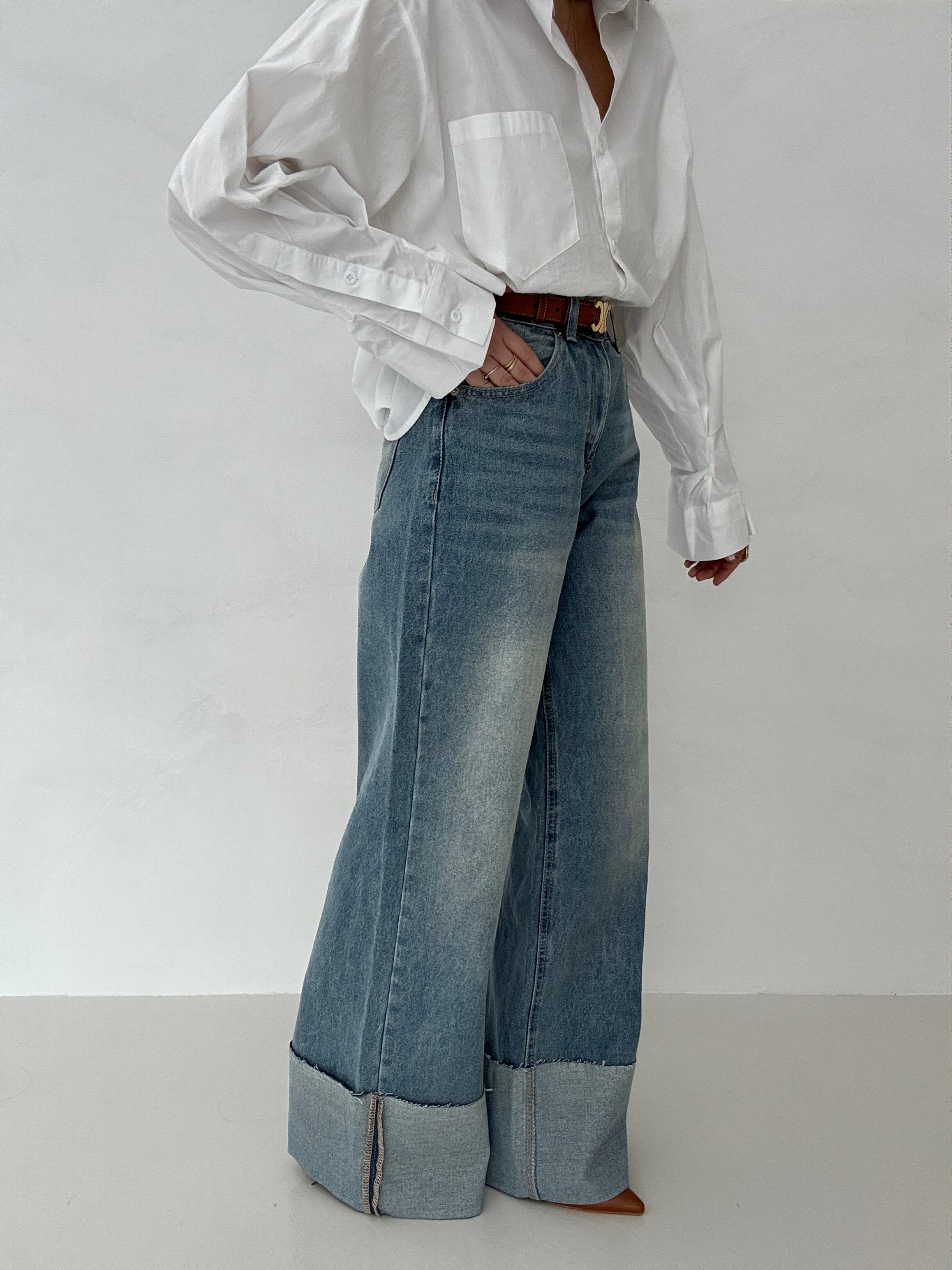 Jeans ‘PIEGONE’ Denim Chiaro