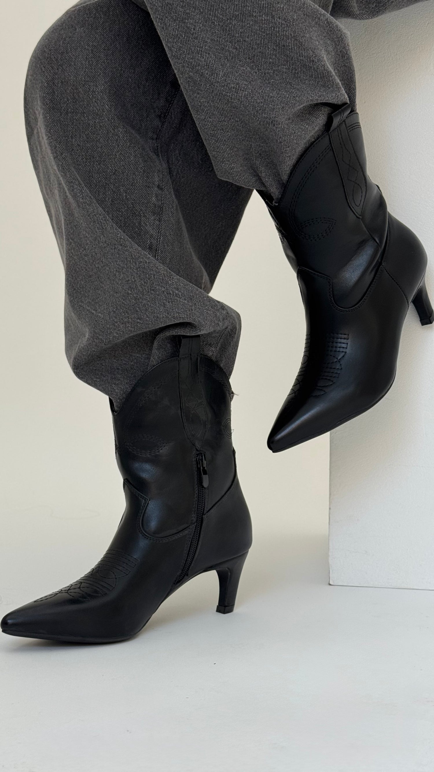 Camperos ecopelle basso Nero