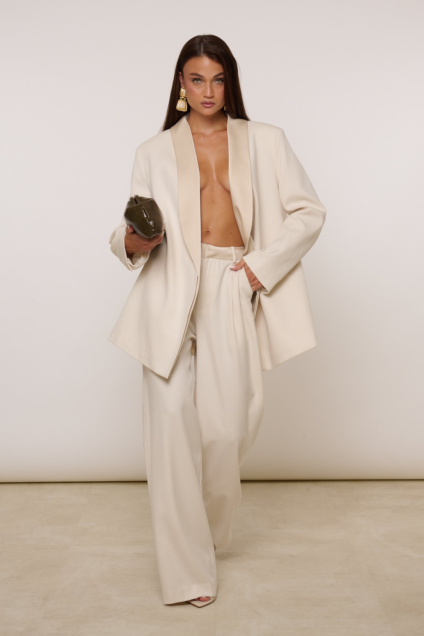 Pantalone ‘INSERTI IN RASO’ By Lumina Panna