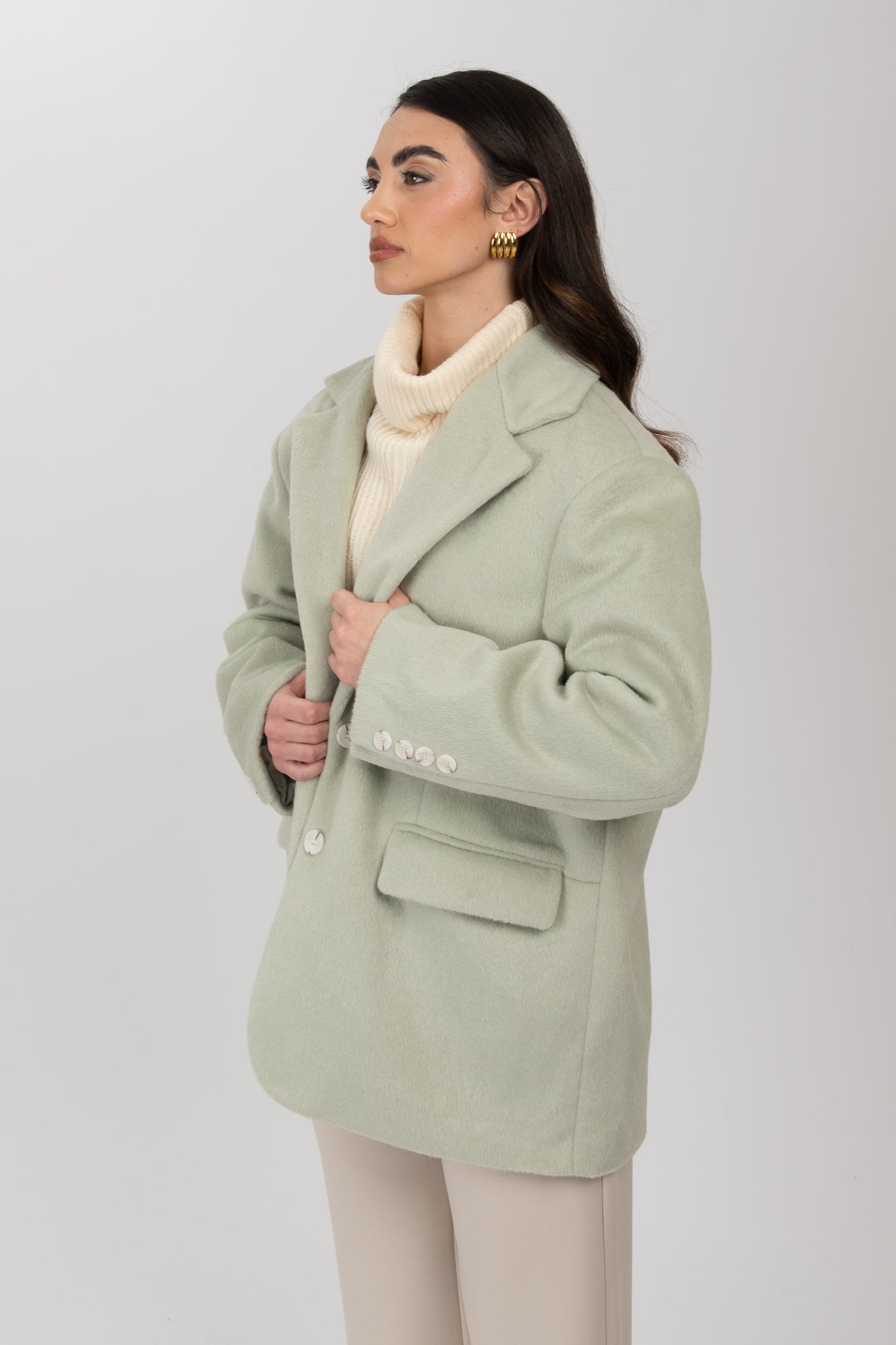 Blazer/Cappotto ‘15%LANA’ BY LUMINA Verde Mela