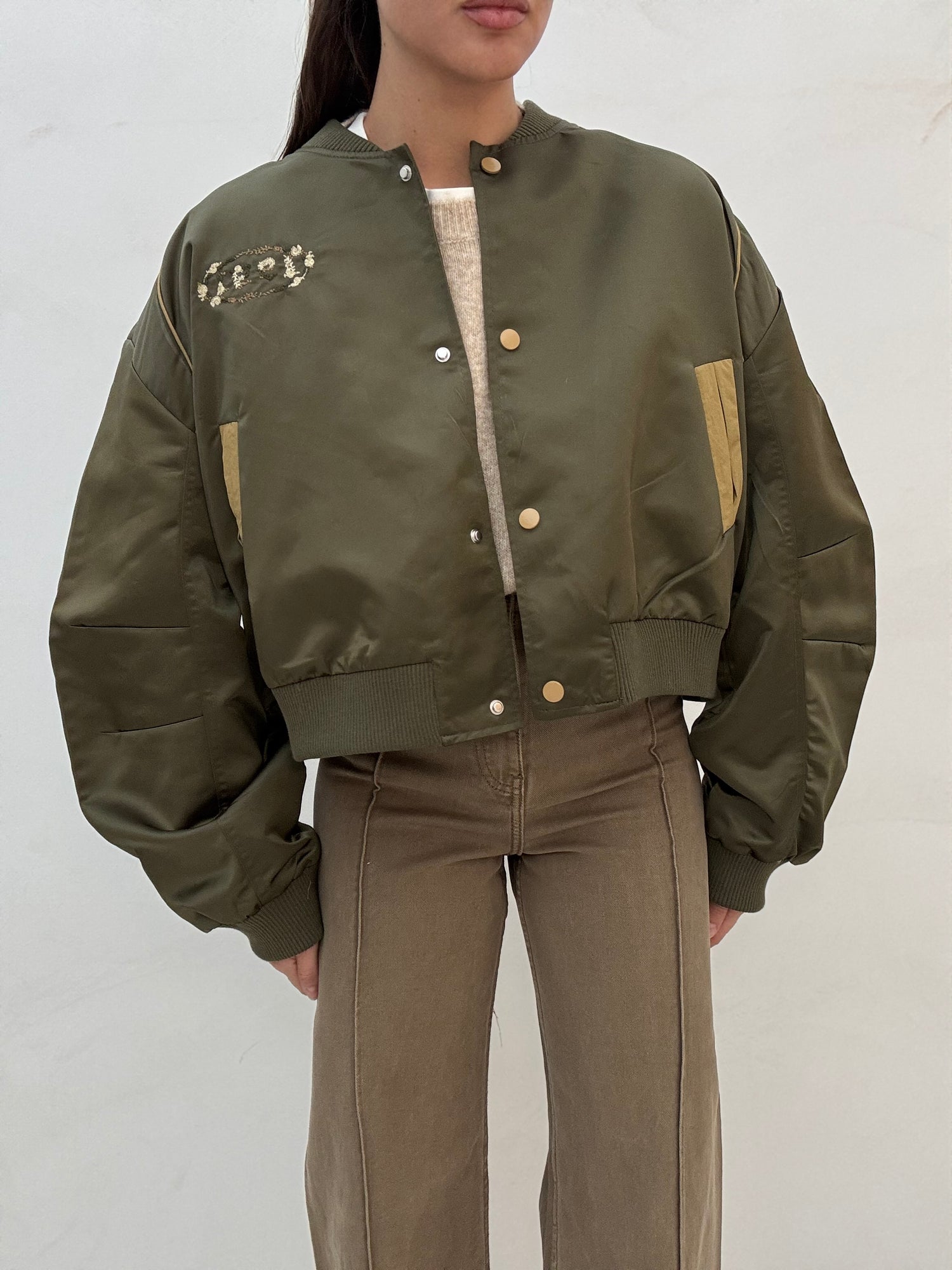 Bomber ‘TROPICAL STATE’ Verde Militare