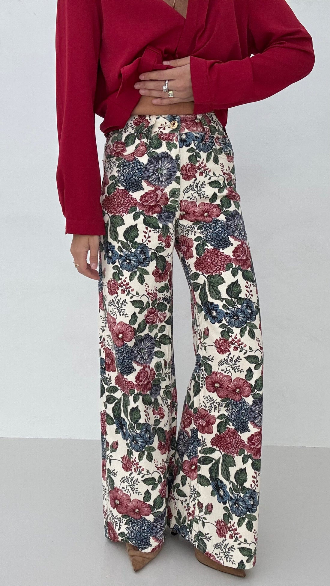 Jeans ‘FLOREALE’ gamba larga