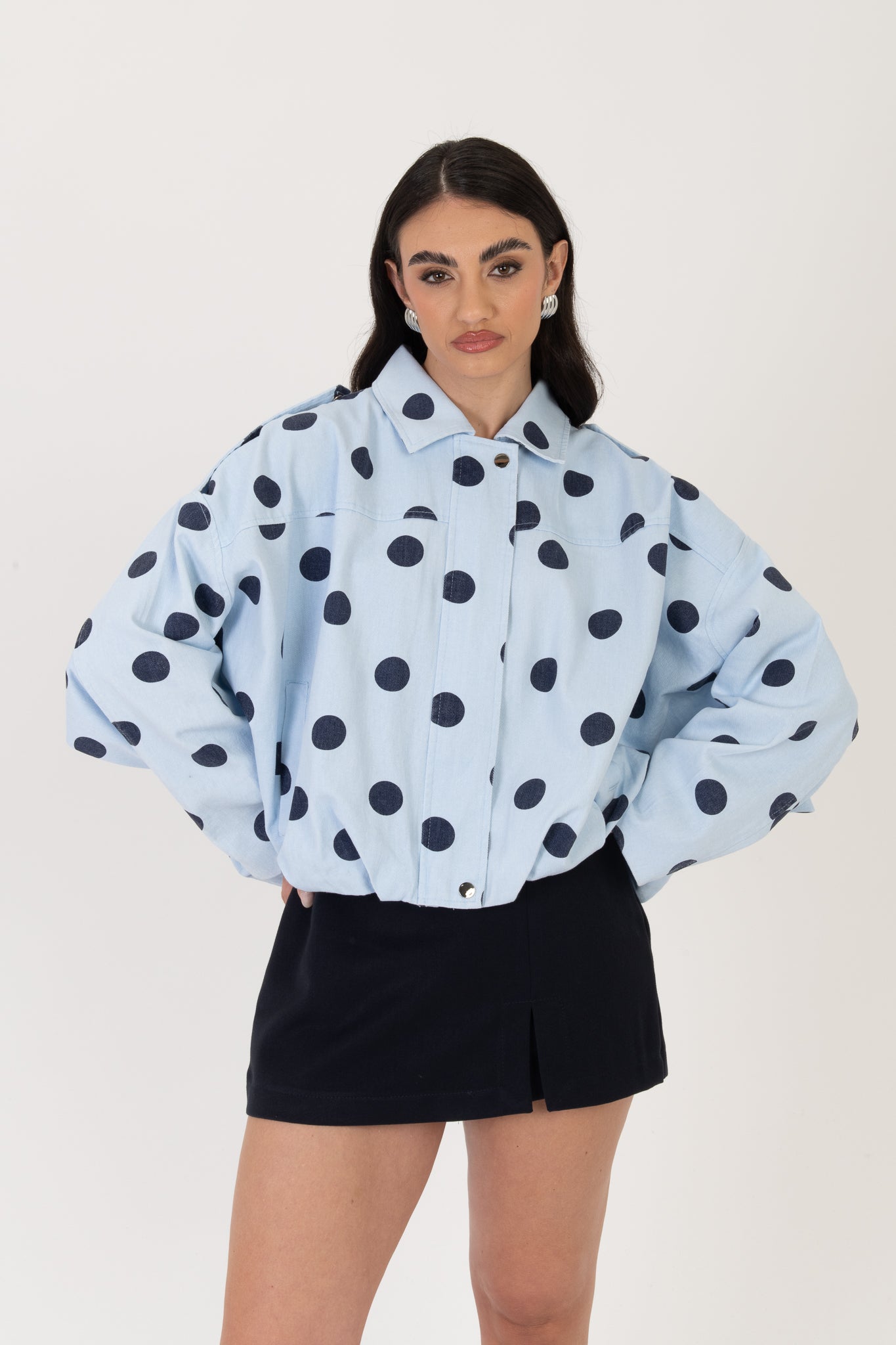Bomber ‘POIS 100%COTONE’ Azzurro