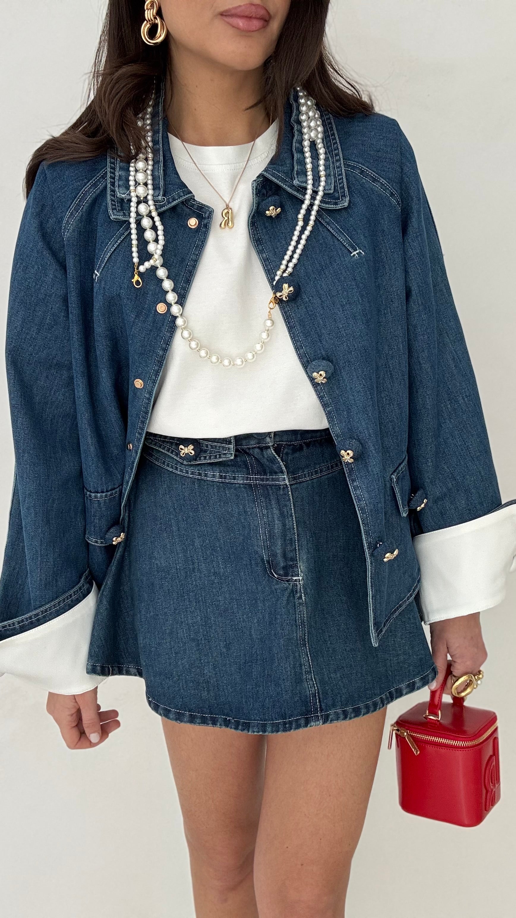 Camicia ‘BOTTONI FIOCCO’ Denim Scuro