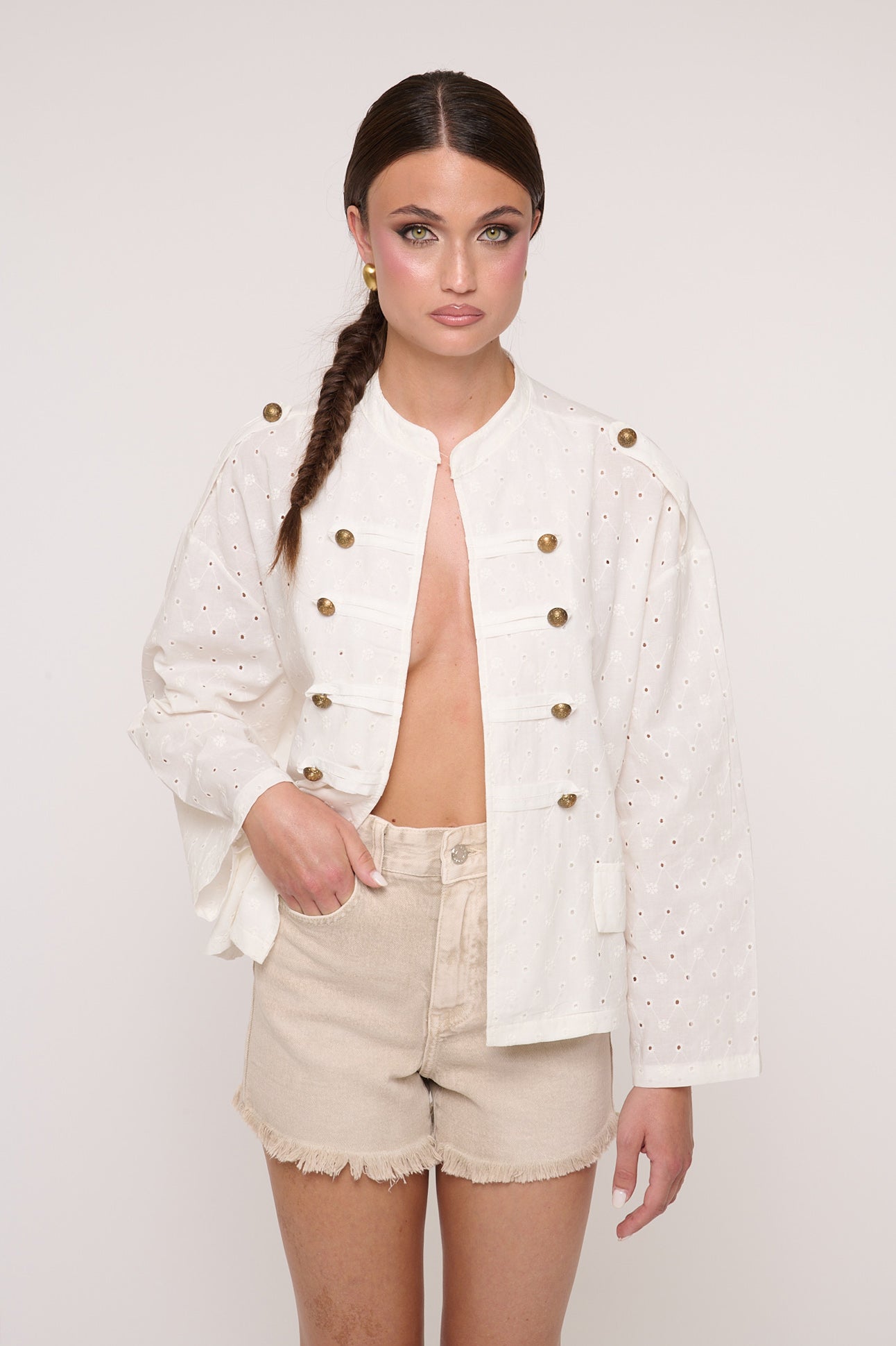 Pantaloncino ‘SFRANGIATO’ Beige